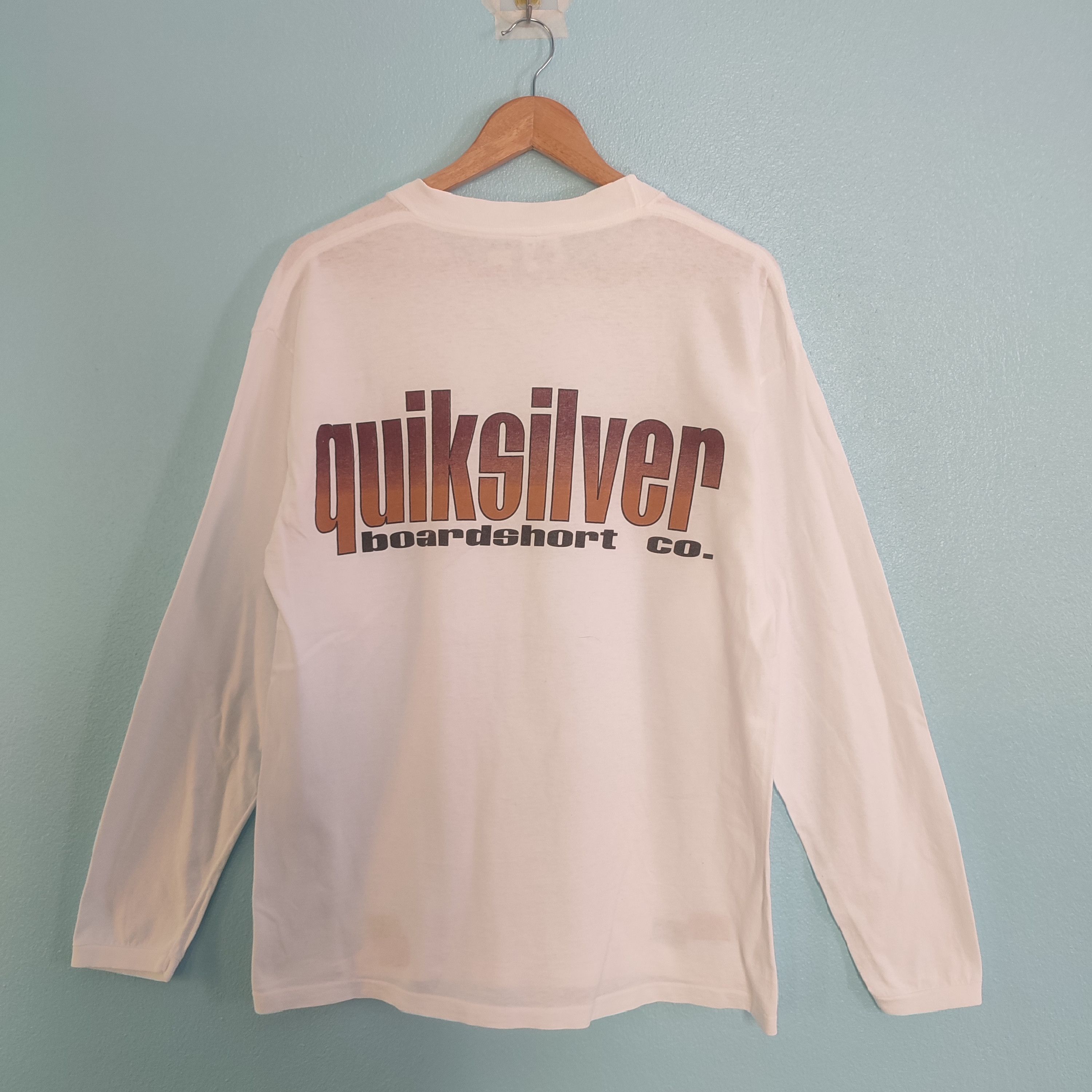 Quiksilver × Vintage QUIKSILVER Surf Style Summer Long Sleeve Tshirt Size US L / EU 52-54 / 3 - 1 Thumbnail