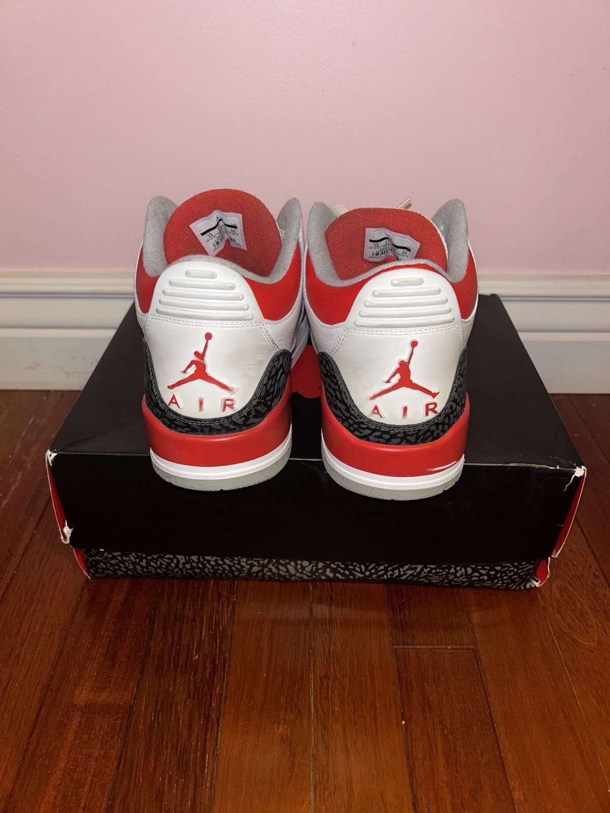 Jordan Brand Air Jordan 3 Retro 'Fire Red' 2022 Size US 12 / EU 45 - 3 Thumbnail