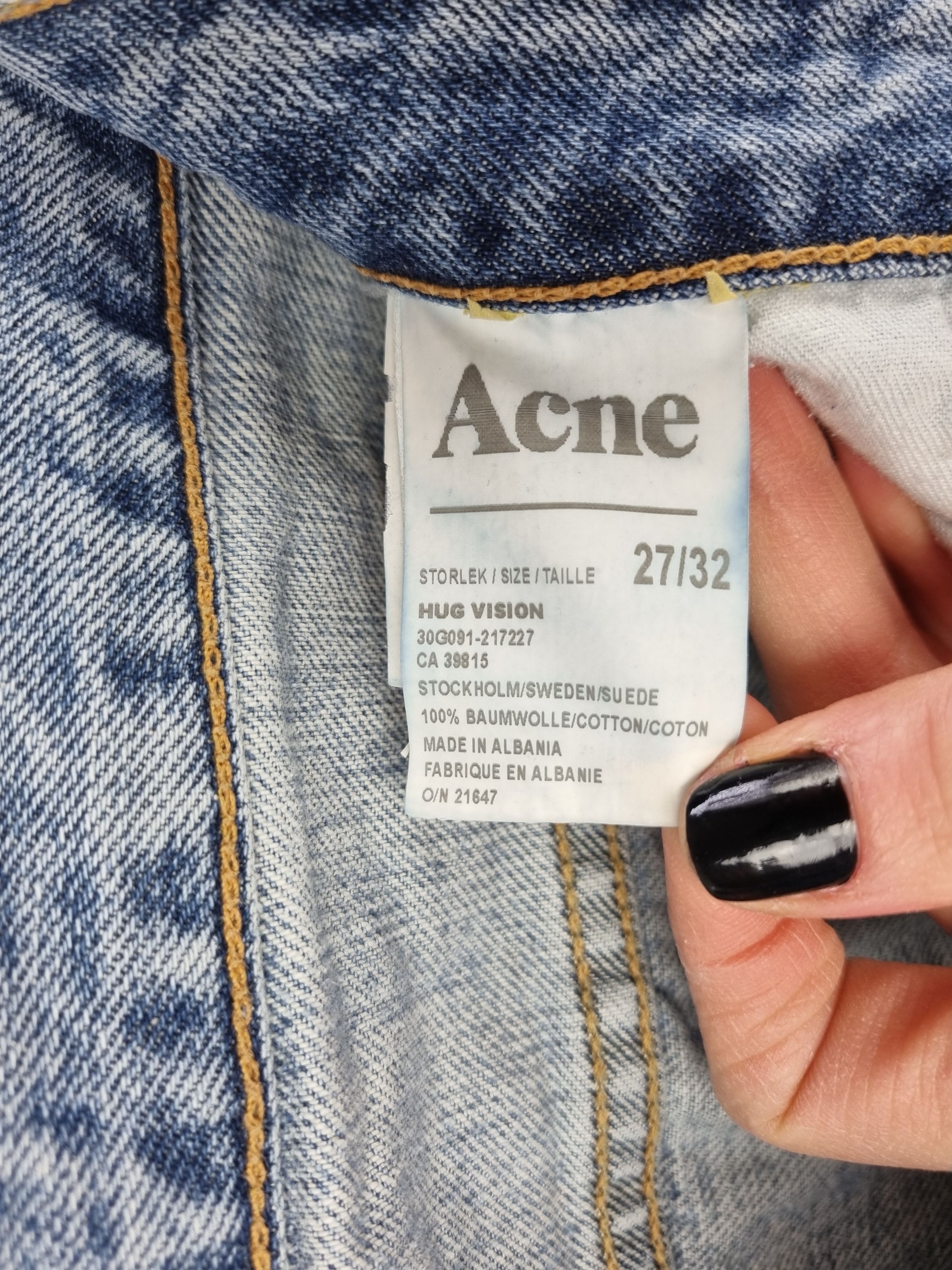 Acne Studios Rare Acne Studios Hug Vision Light Blue Jeans- Vintage Levis Size US 27 - 8 Thumbnail