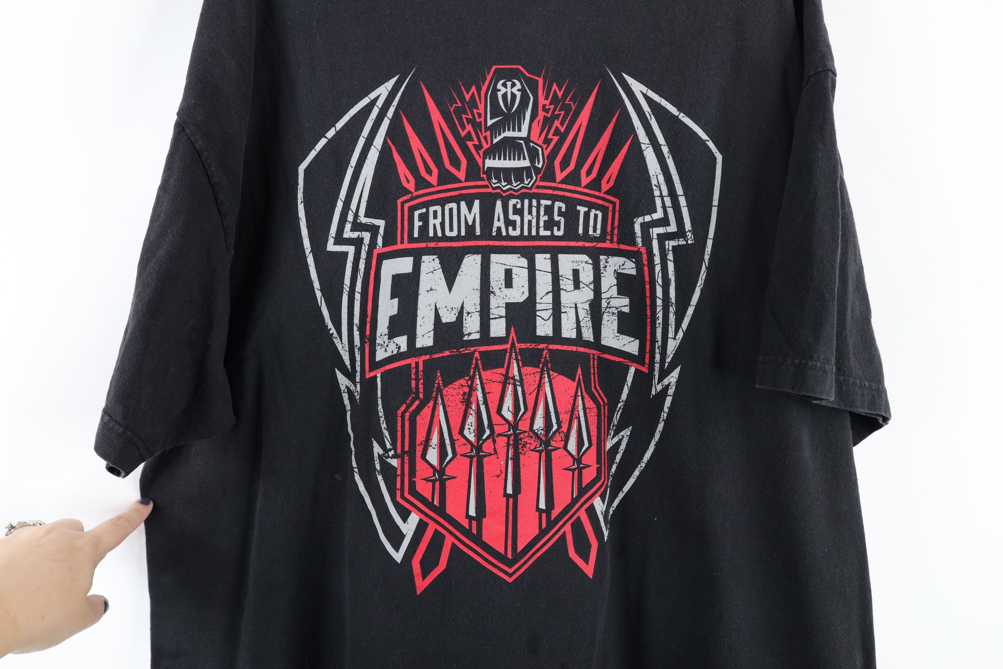 Vintage Y2K WWE Roman Reigns Wrestling Short Sleeve T-Shirt Black Size US XXL / EU 58 / 5 - 4 Thumbnail