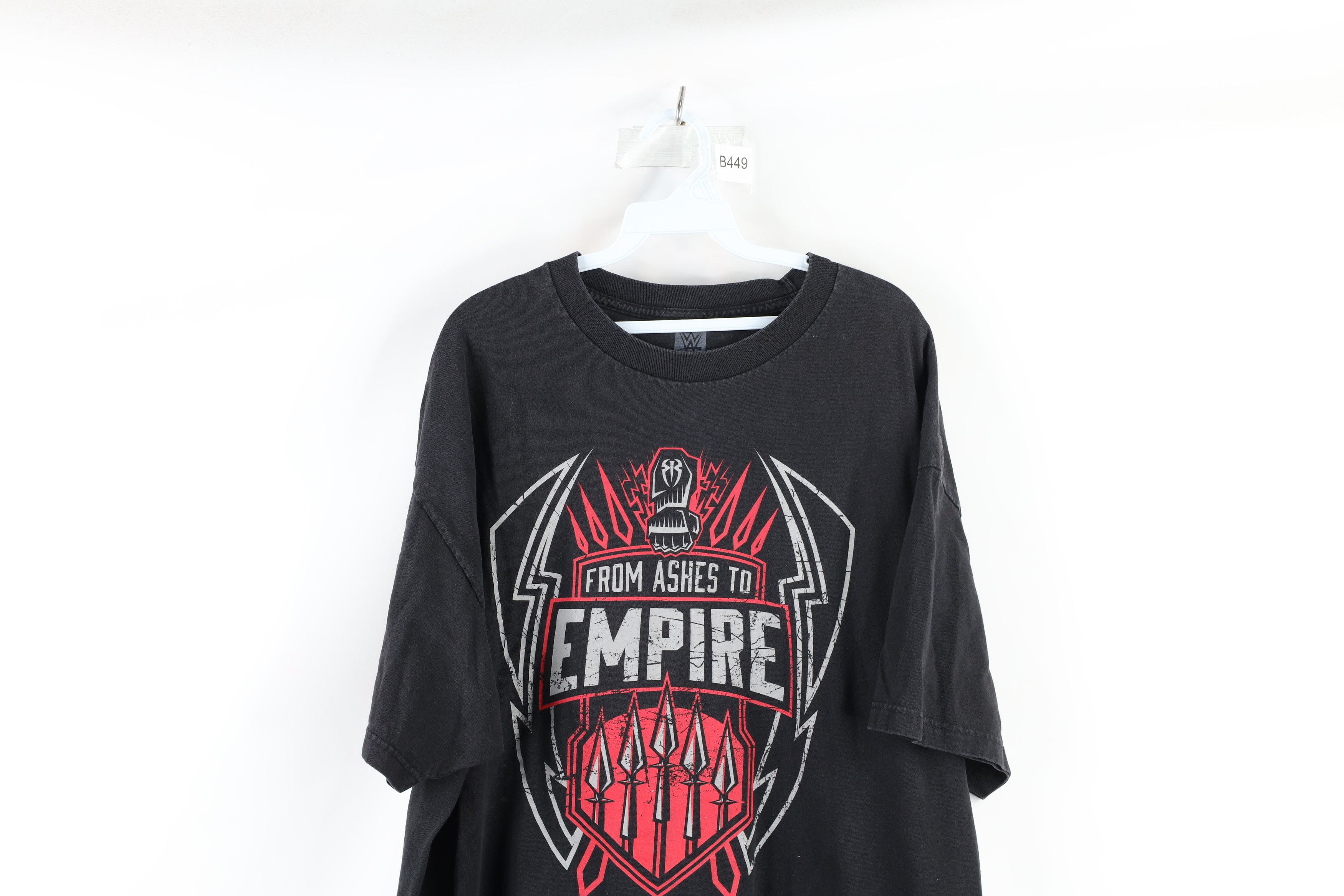 Vintage Y2K WWE Roman Reigns Wrestling Short Sleeve T-Shirt Black Size US XXL / EU 58 / 5 - 2 Thumbnail
