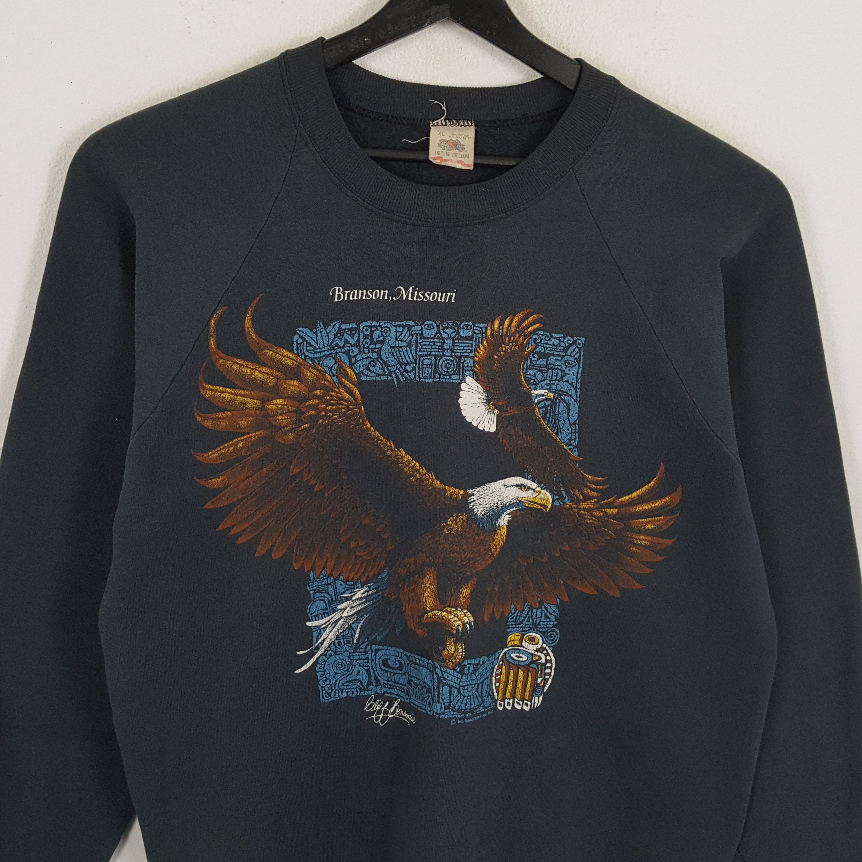 Vintage Eagle Big Print BRANSON MISSOURI Vintage Sweatshirt Size US M / EU 48-50 / 2 - 2 Thumbnail
