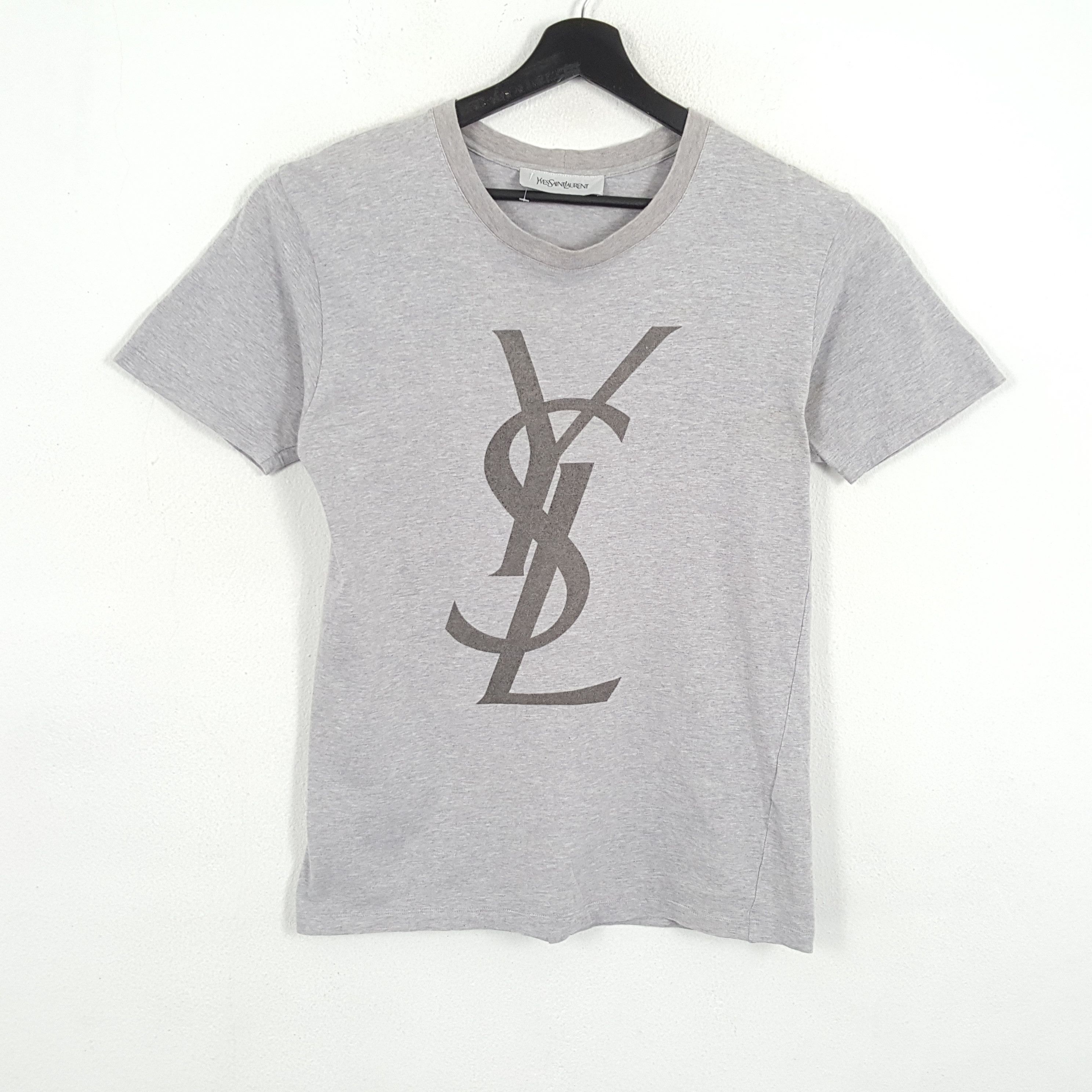 YVES SAINT LAURENT YSL Logo Design Tshirt