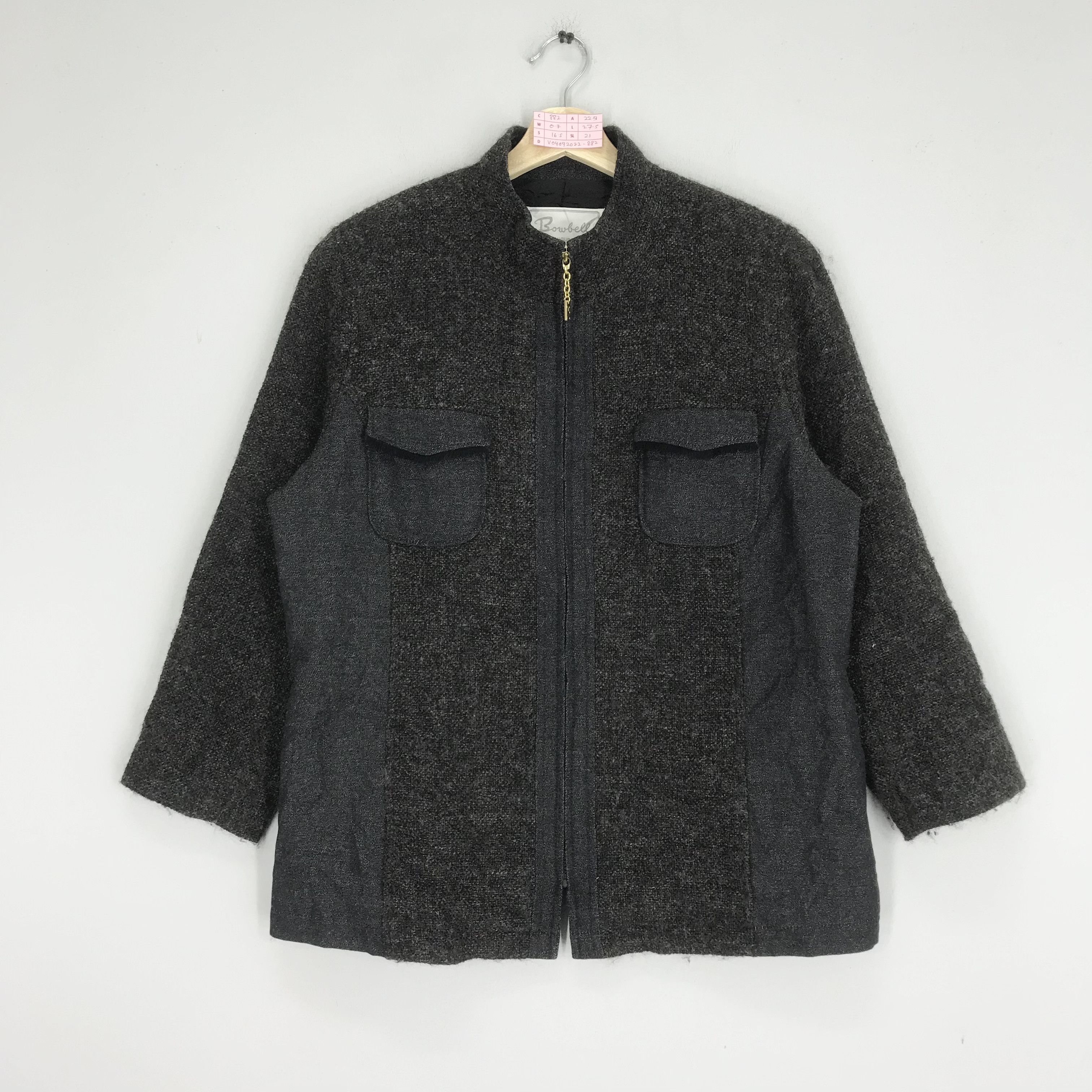 Vintage Japan Brand Bowbell Chigusa Wool Style Casual Coat