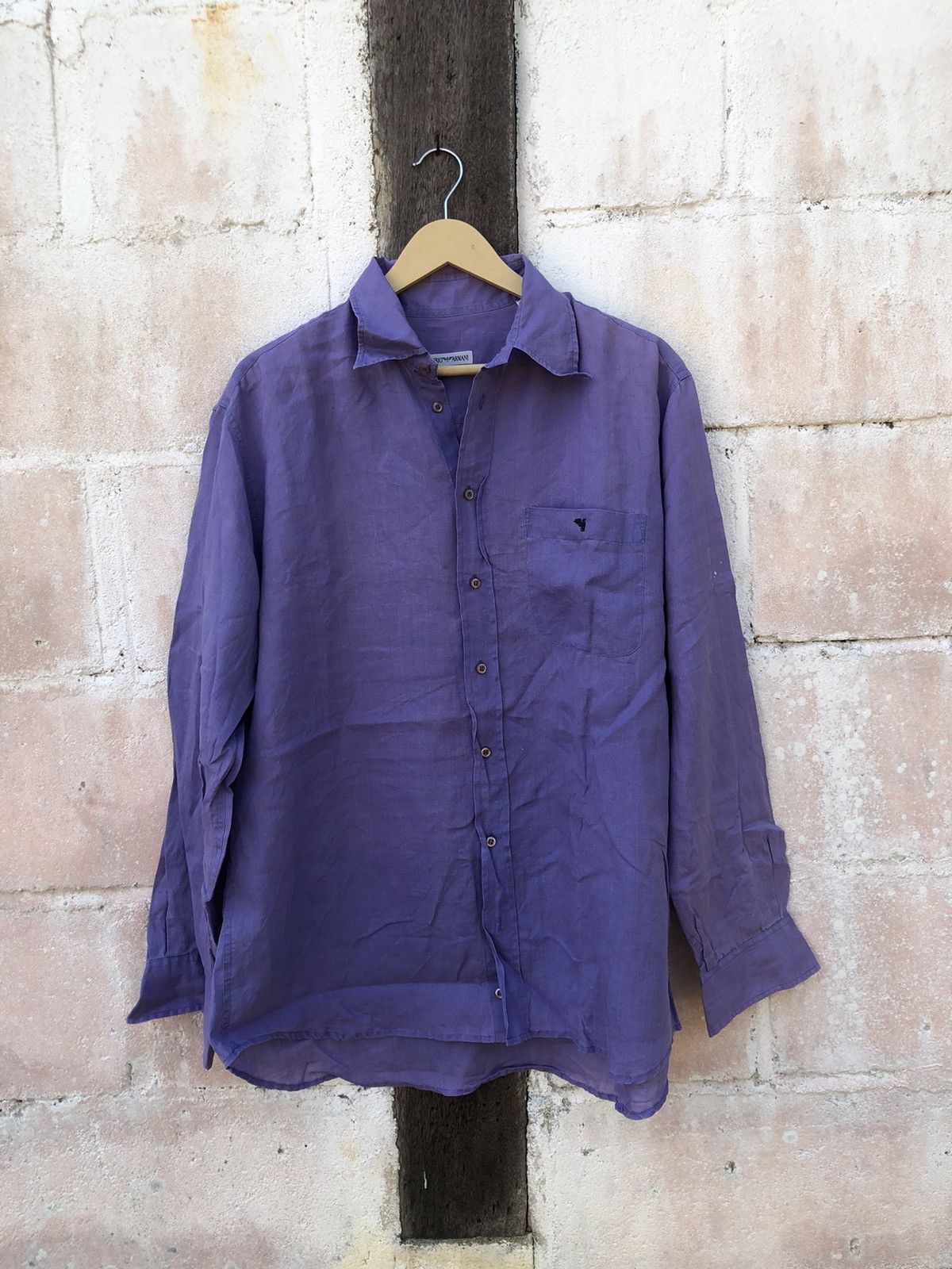 Emporio Armani Emporio Armani T Shirt Button Up Long Sleeve Size US M / EU 48-50 / 2 - 3 Thumbnail