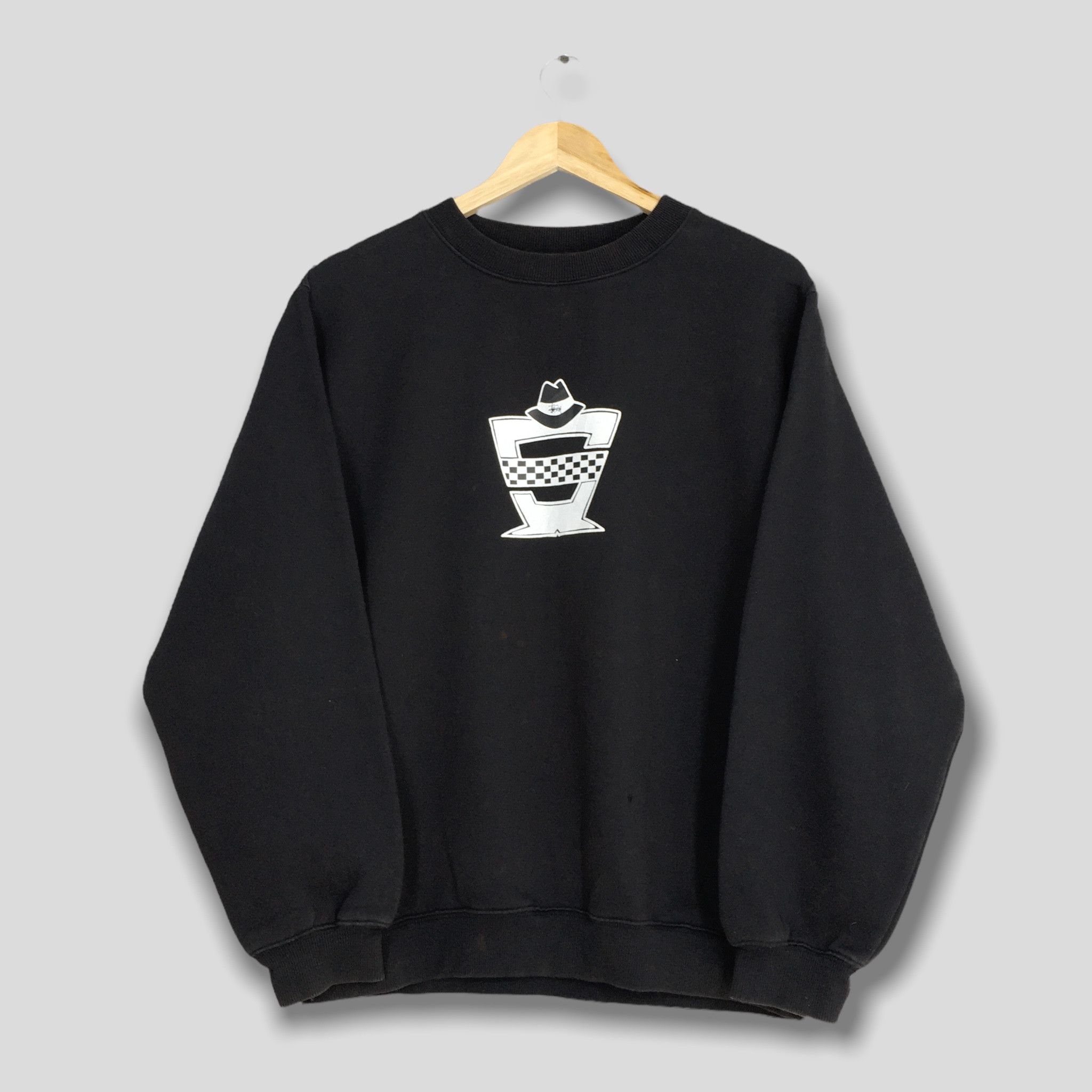 Stussy × Vintage Stussy Usa Sweater Medium Black Vintage Size US M / EU 48-50 / 2 - 1 Thumbnail