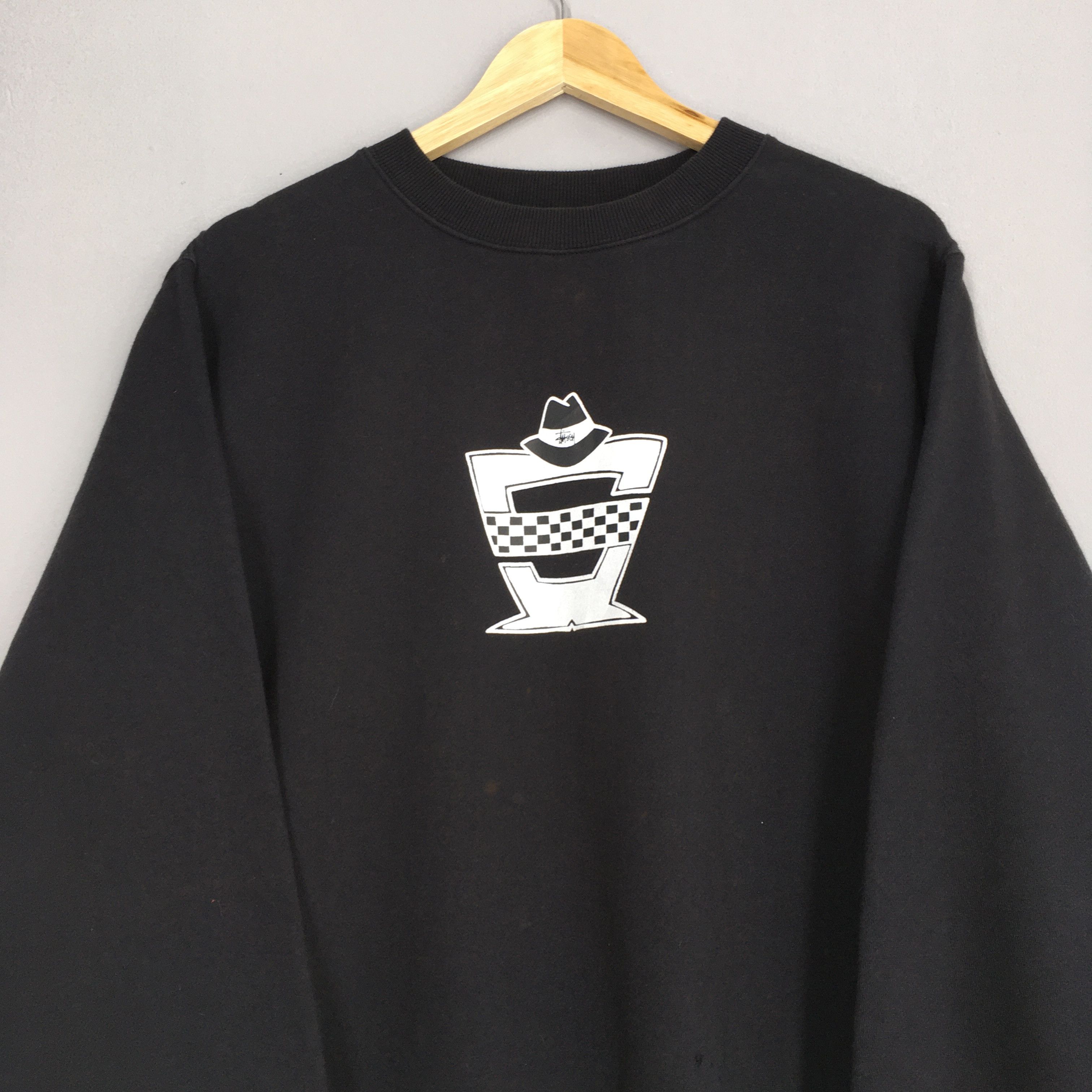 Stussy × Vintage Stussy Usa Sweater Medium Black Vintage Size US M / EU 48-50 / 2 - 2 Thumbnail