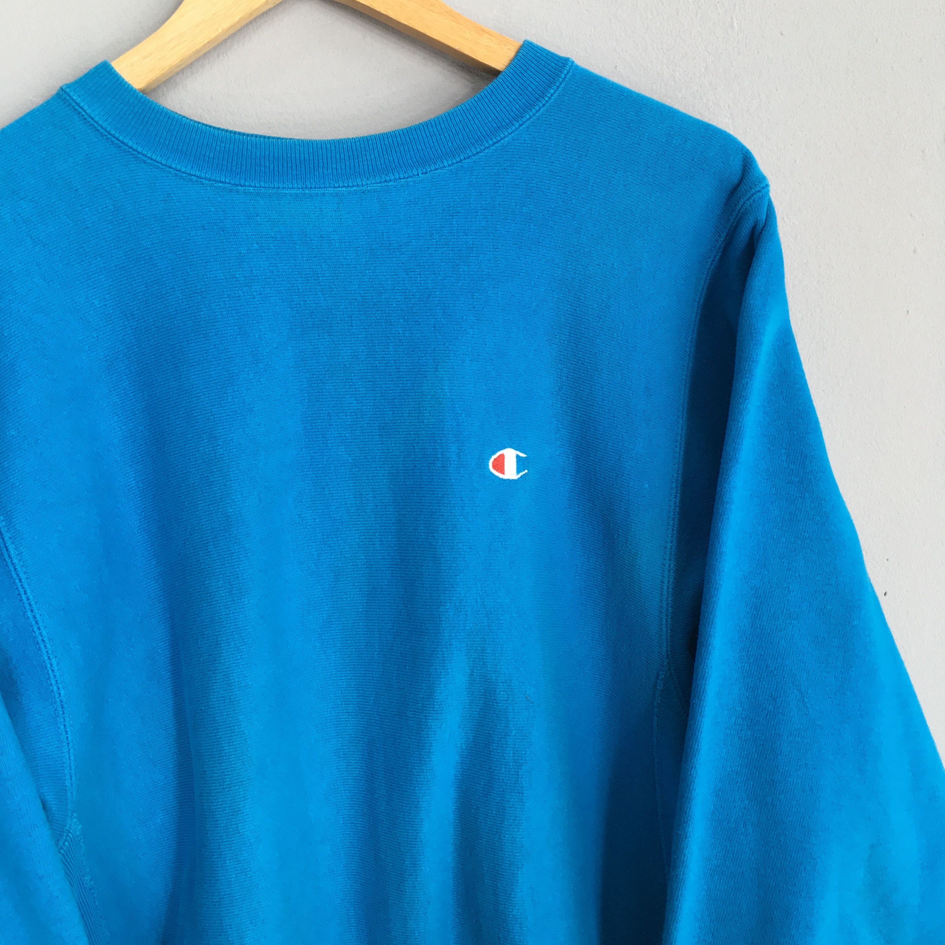 Champion × Vintage Vintage Champion Reverse Weave Ocean Blue Sweatshirt Medium Size US M / EU 48-50 / 2 - 4 Thumbnail