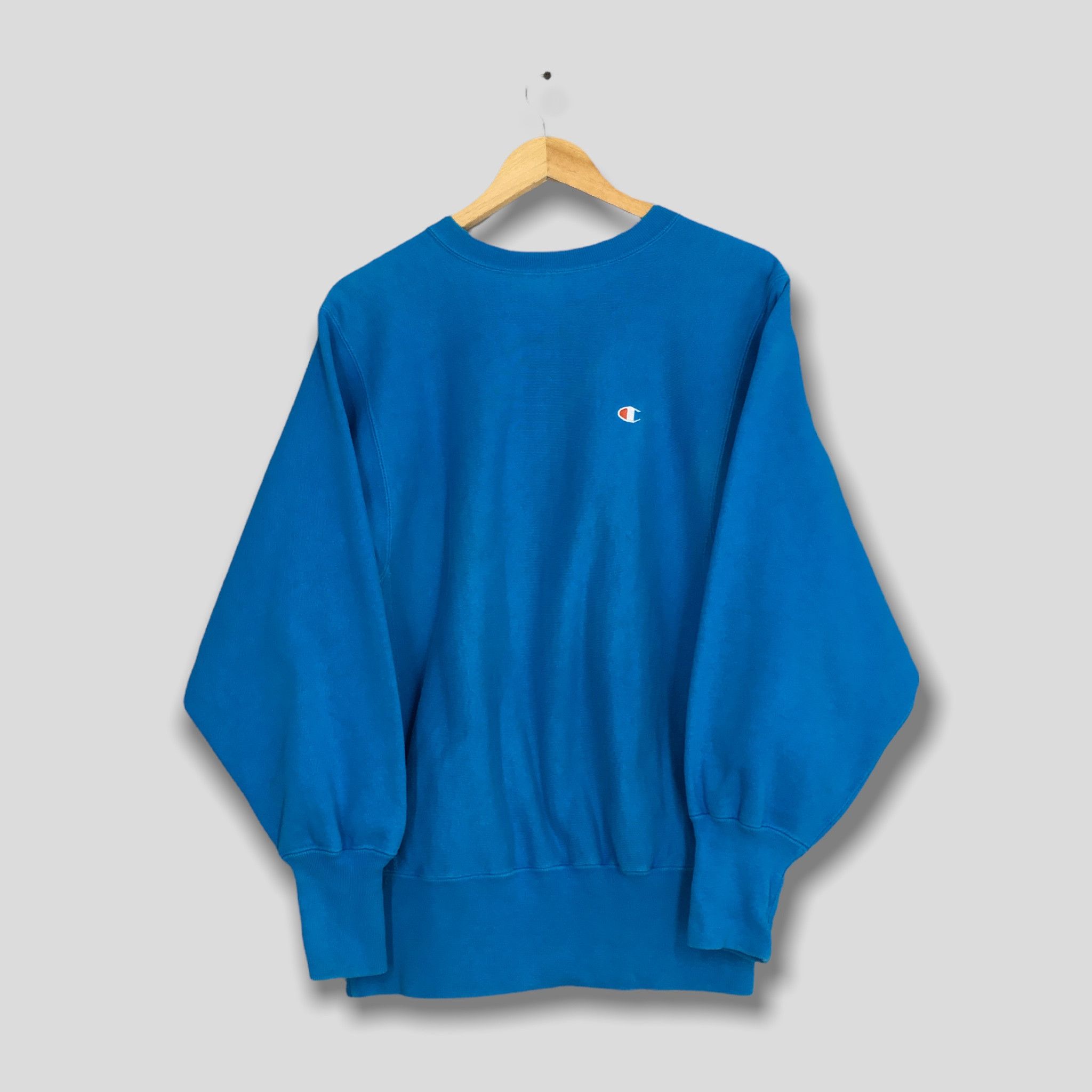 image of Vintage Champion Reverse Weave Ocean Blue Sweatshirt Medium in Blue Ocean, Men's