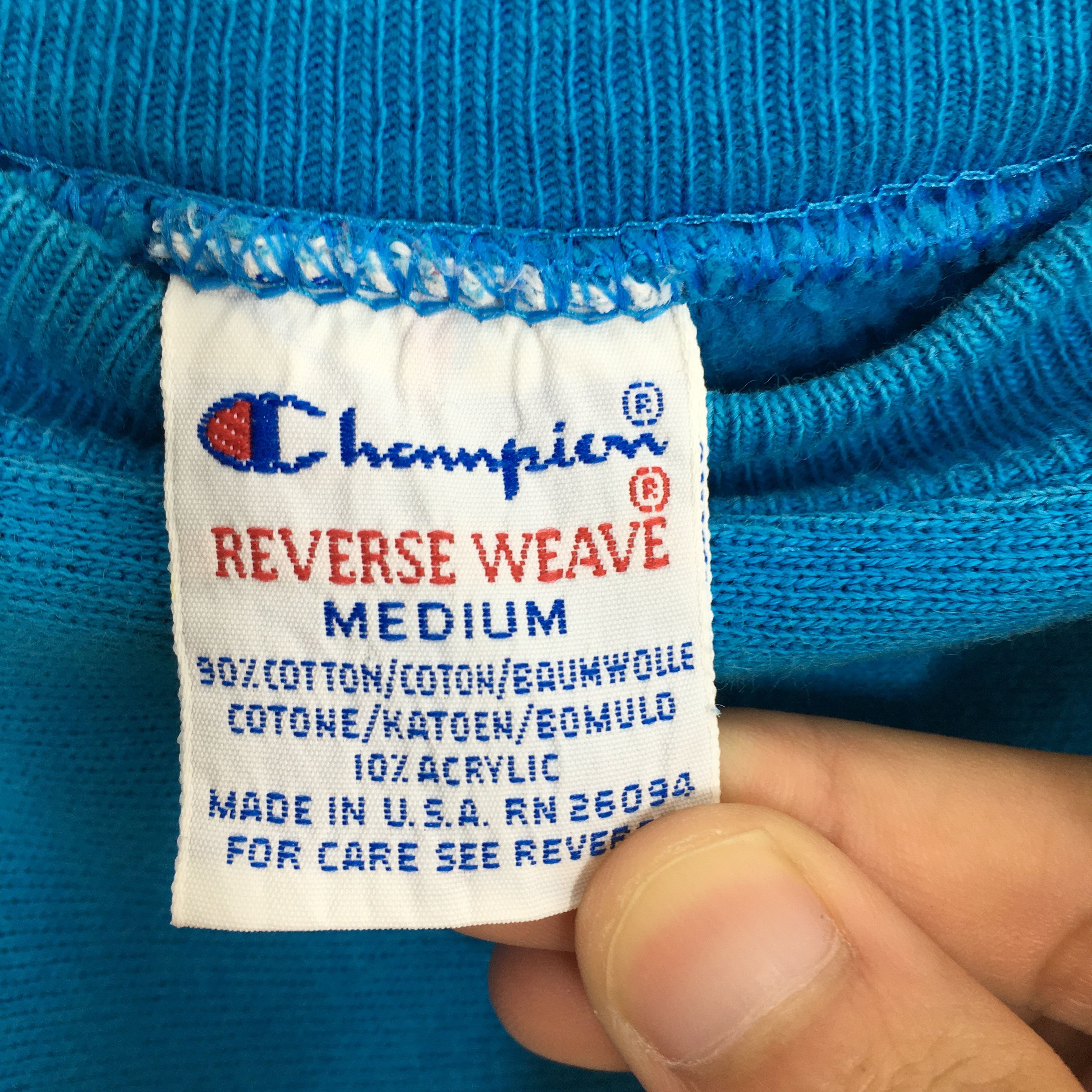 Champion × Vintage Vintage Champion Reverse Weave Ocean Blue Sweatshirt Medium Size US M / EU 48-50 / 2 - 7 Thumbnail