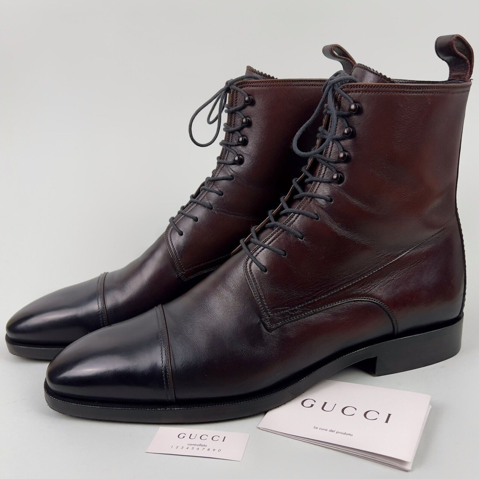 Gucci Gucci Ankle Boots Brown Patina 44.5 Size US 11.5 / EU 44-45 - 1 Thumbnail