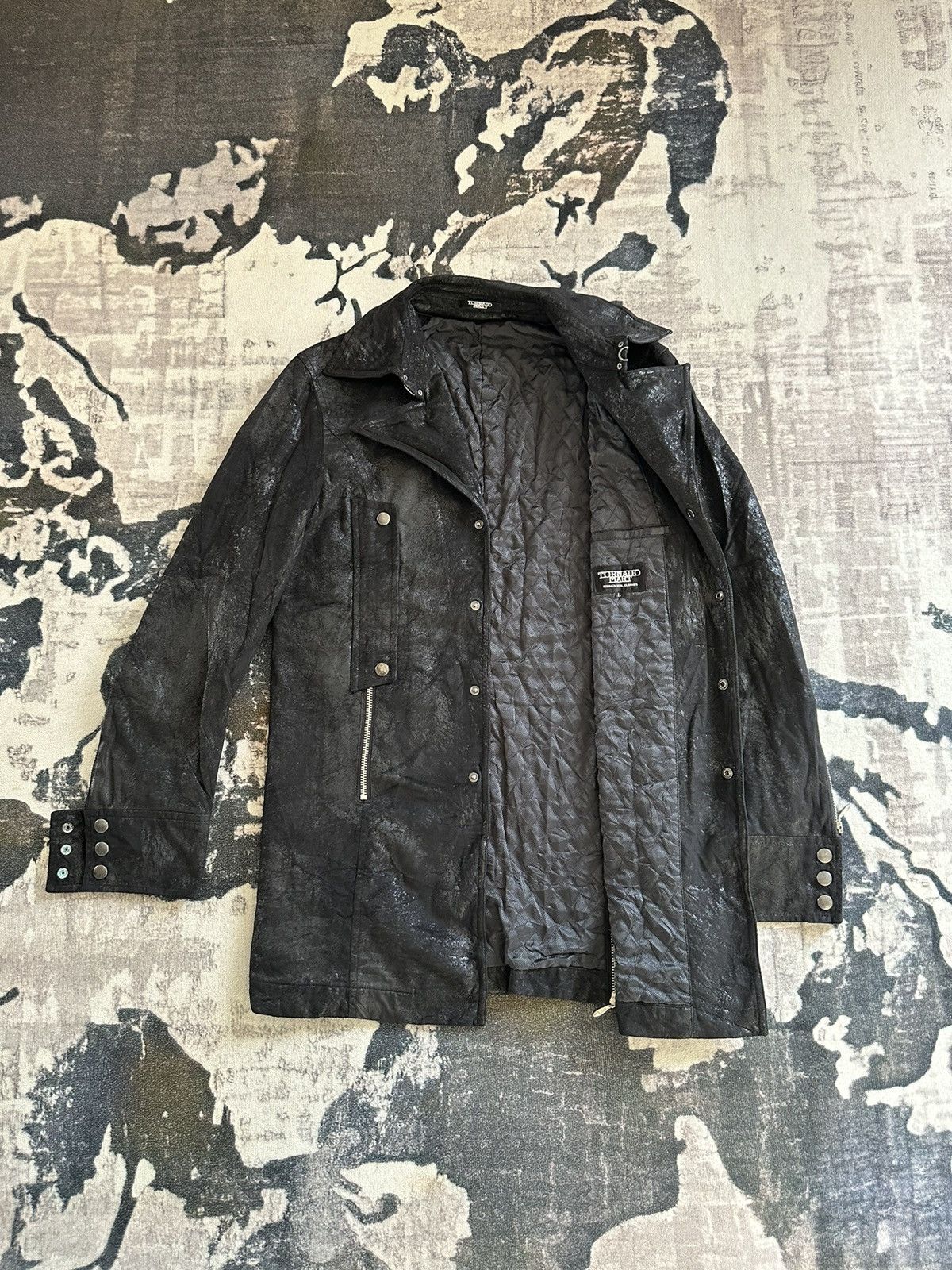 Tornado Mart 00's Tornado Mart Japan moleskin coated parka jacket Size US M / EU 48-50 / 2 - 5 Thumbnail