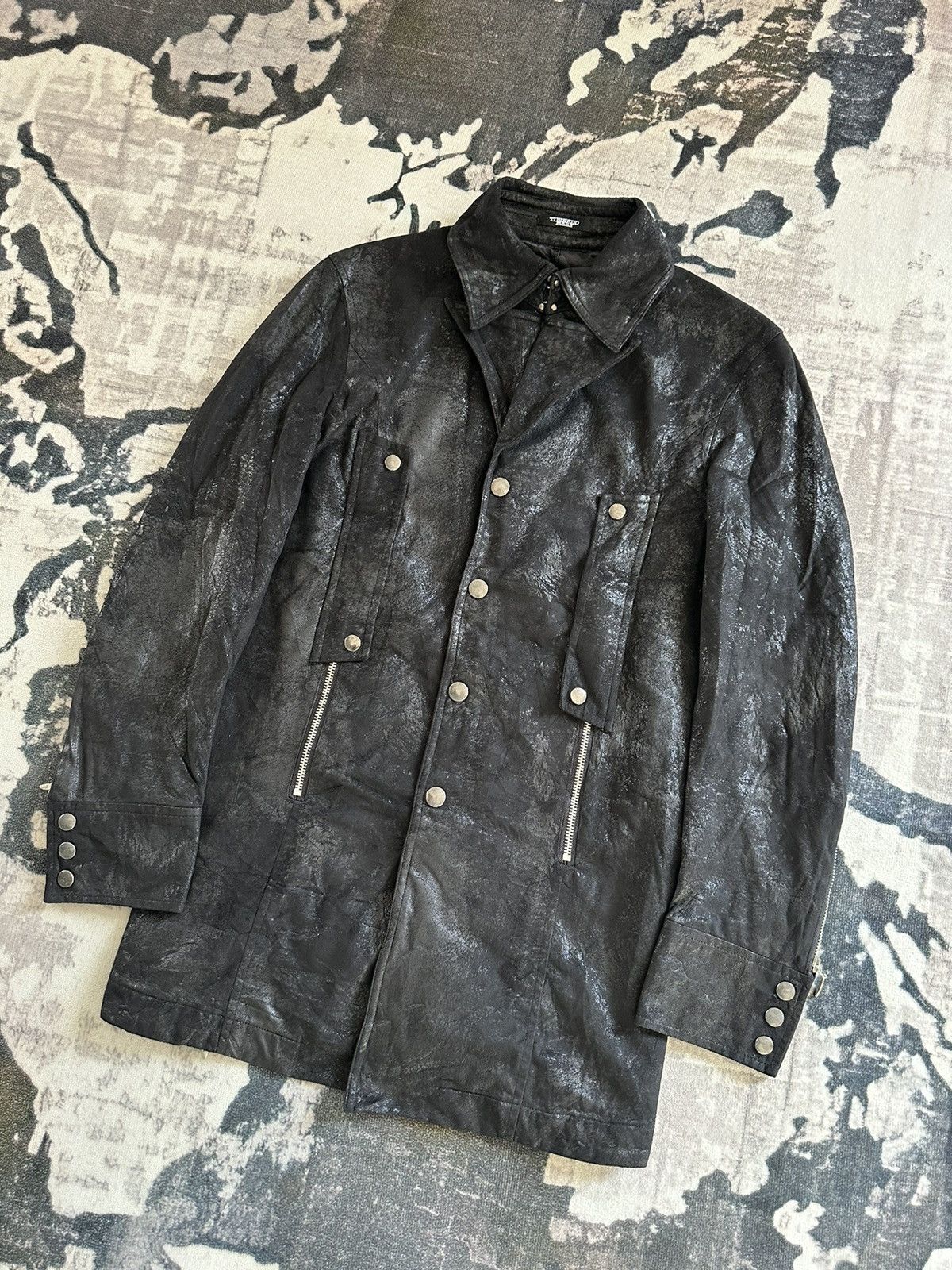Tornado Mart 00's Tornado Mart Japan moleskin coated parka jacket Size US M / EU 48-50 / 2 - 4 Thumbnail