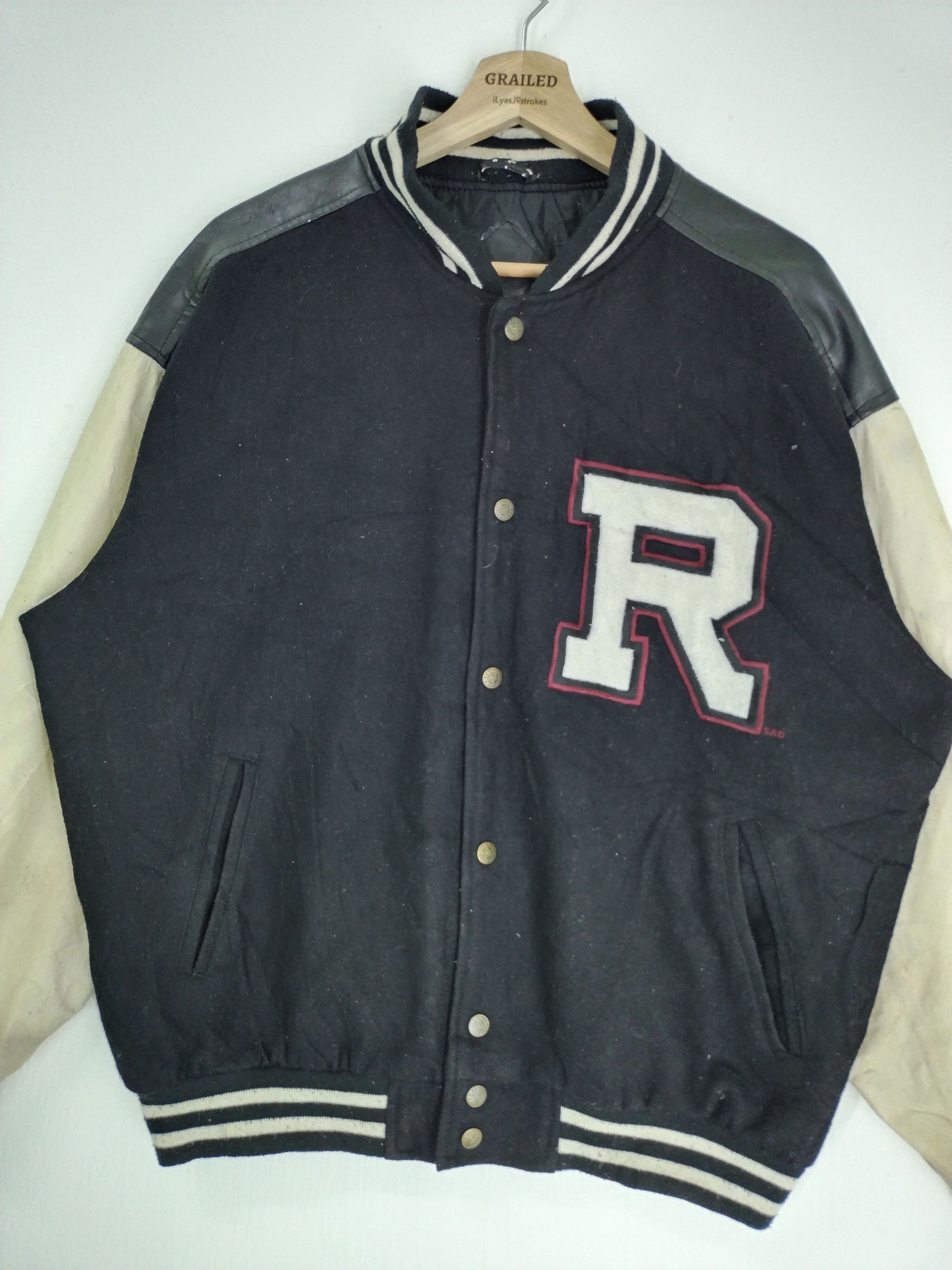 Steve And Barrys VINTAGE STEVE AND BARRYS RIKERS ISLAND RAVEN BOMBER JACKET Size US M / EU 48-50 / 2 - 10 Thumbnail