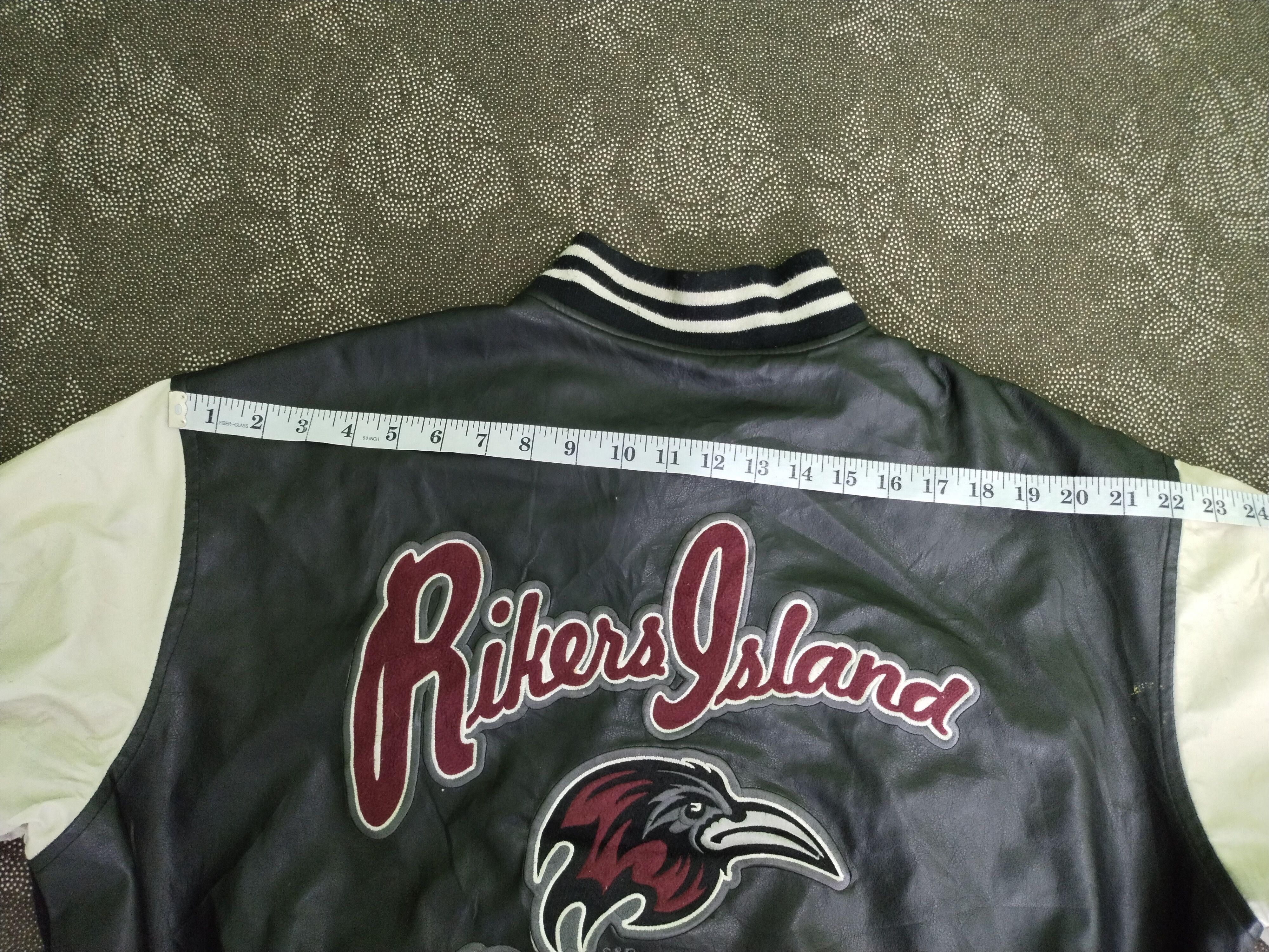Steve And Barrys VINTAGE STEVE AND BARRYS RIKERS ISLAND RAVEN BOMBER JACKET Size US M / EU 48-50 / 2 - 17 Thumbnail