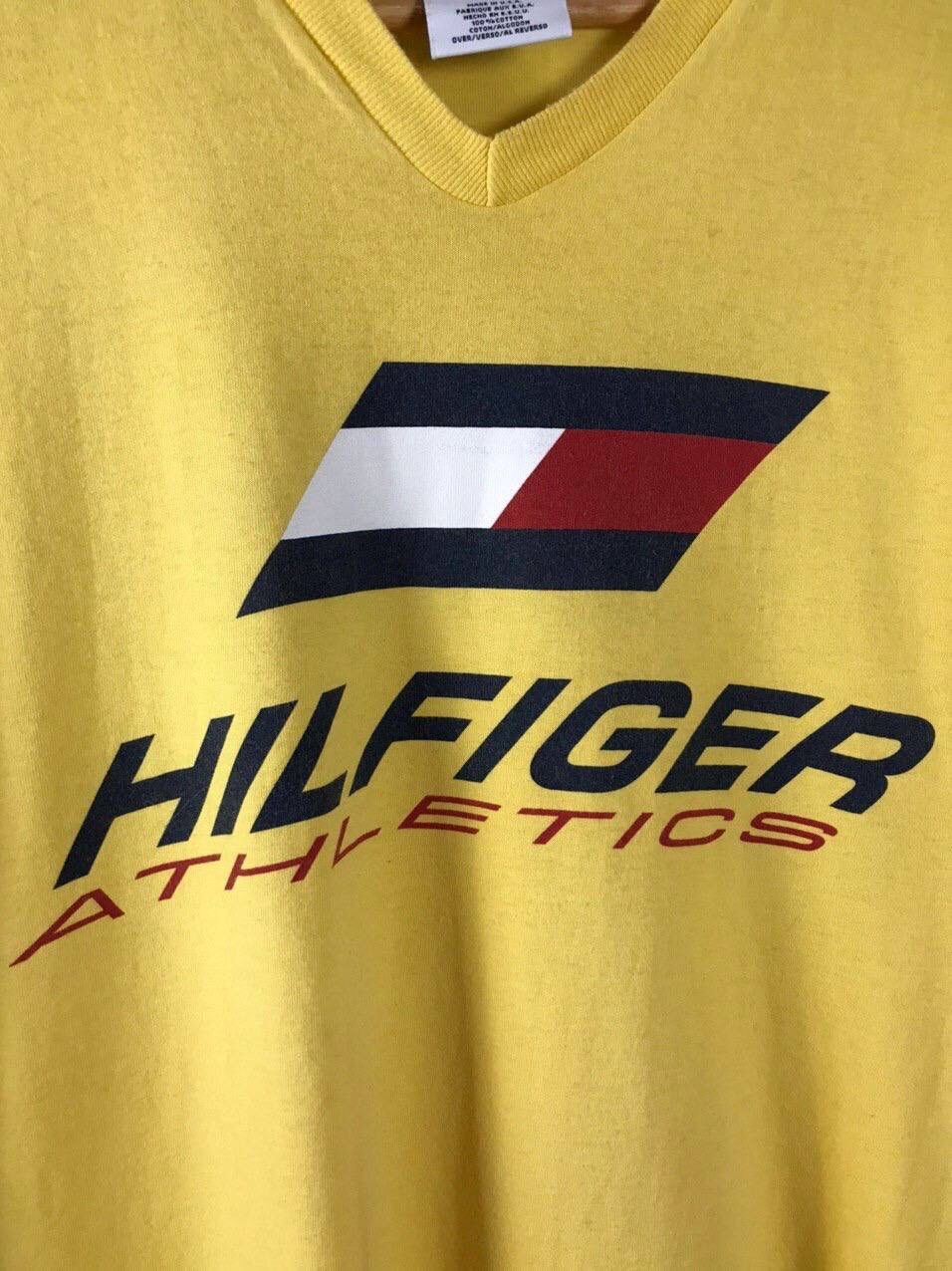 Tommy Hilfiger × Vintage Tommy Hilfiger big logo vintage yellow tee Size US XL / EU 56 / 4 - 2 Thumbnail