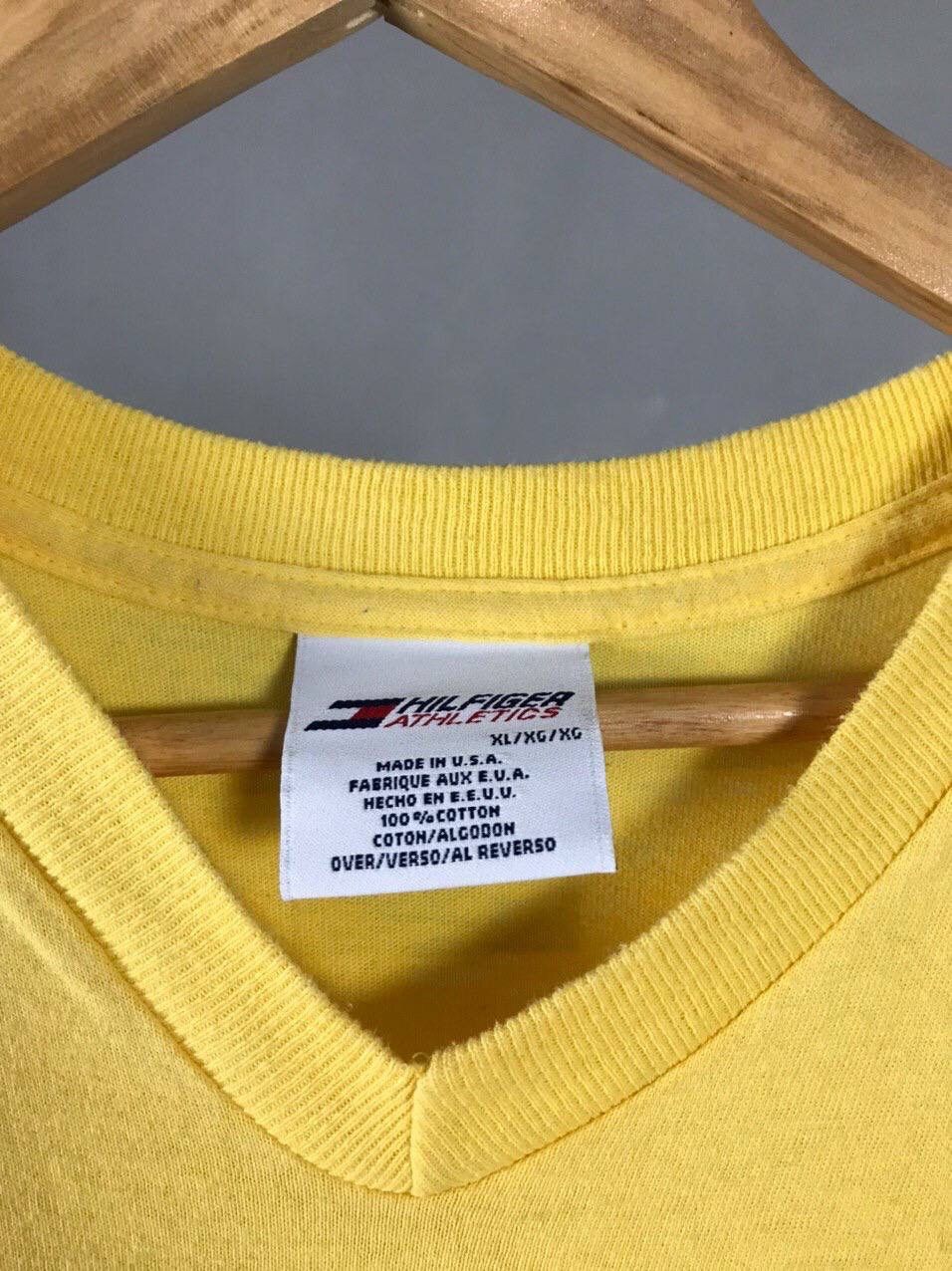 Tommy Hilfiger × Vintage Tommy Hilfiger big logo vintage yellow tee Size US XL / EU 56 / 4 - 3 Thumbnail