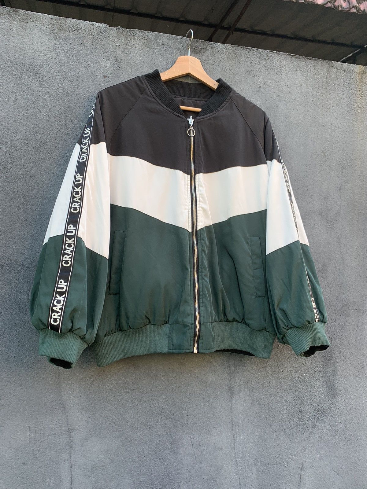 Japanese Brand 👹Private Pause Crack Up Baggy Reversible Bomber Jacket Size US L / EU 52-54 / 3 - 1 Thumbnail