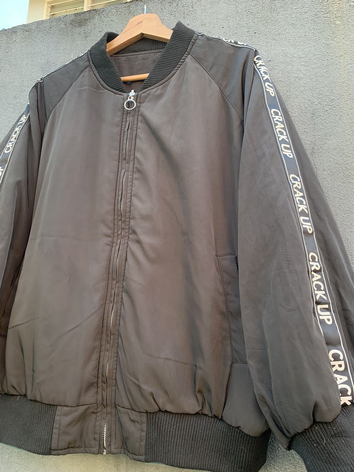 Japanese Brand 👹Private Pause Crack Up Baggy Reversible Bomber Jacket Size US L / EU 52-54 / 3 - 9 Thumbnail