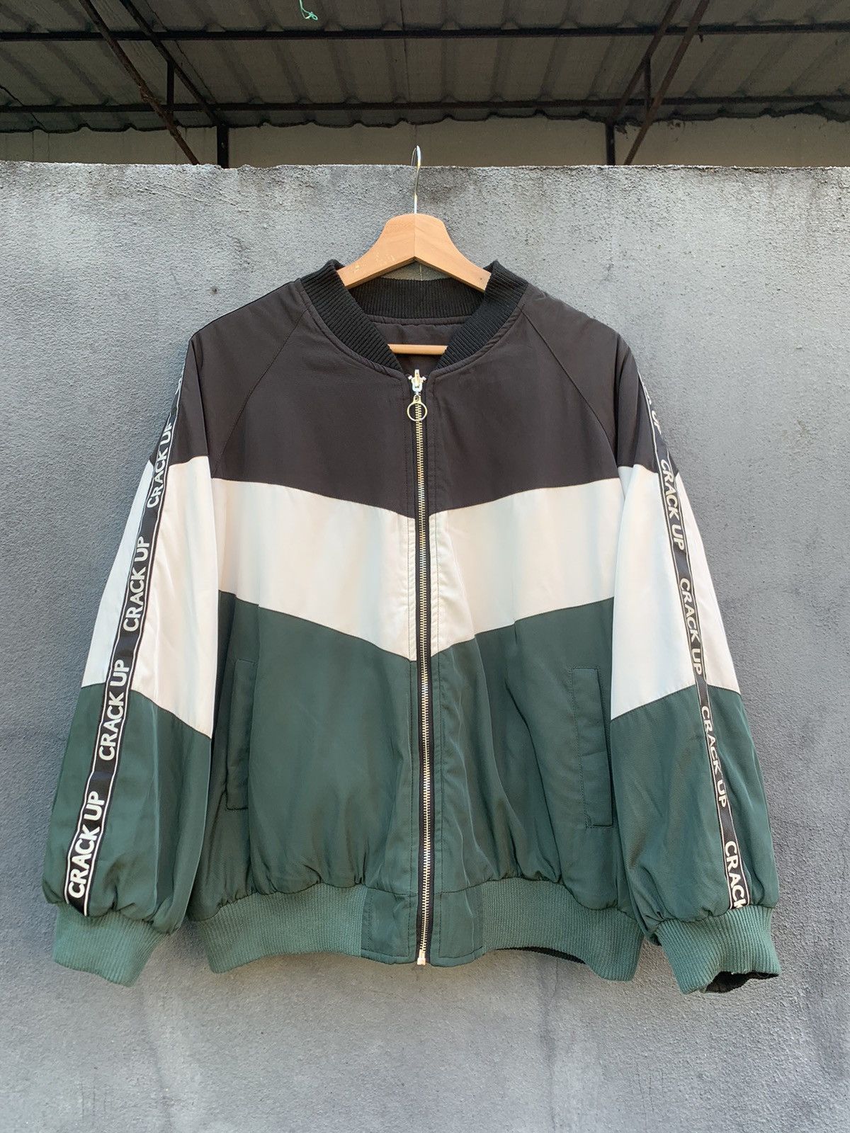 Japanese Brand 👹Private Pause Crack Up Baggy Reversible Bomber Jacket Size US L / EU 52-54 / 3 - 2 Thumbnail