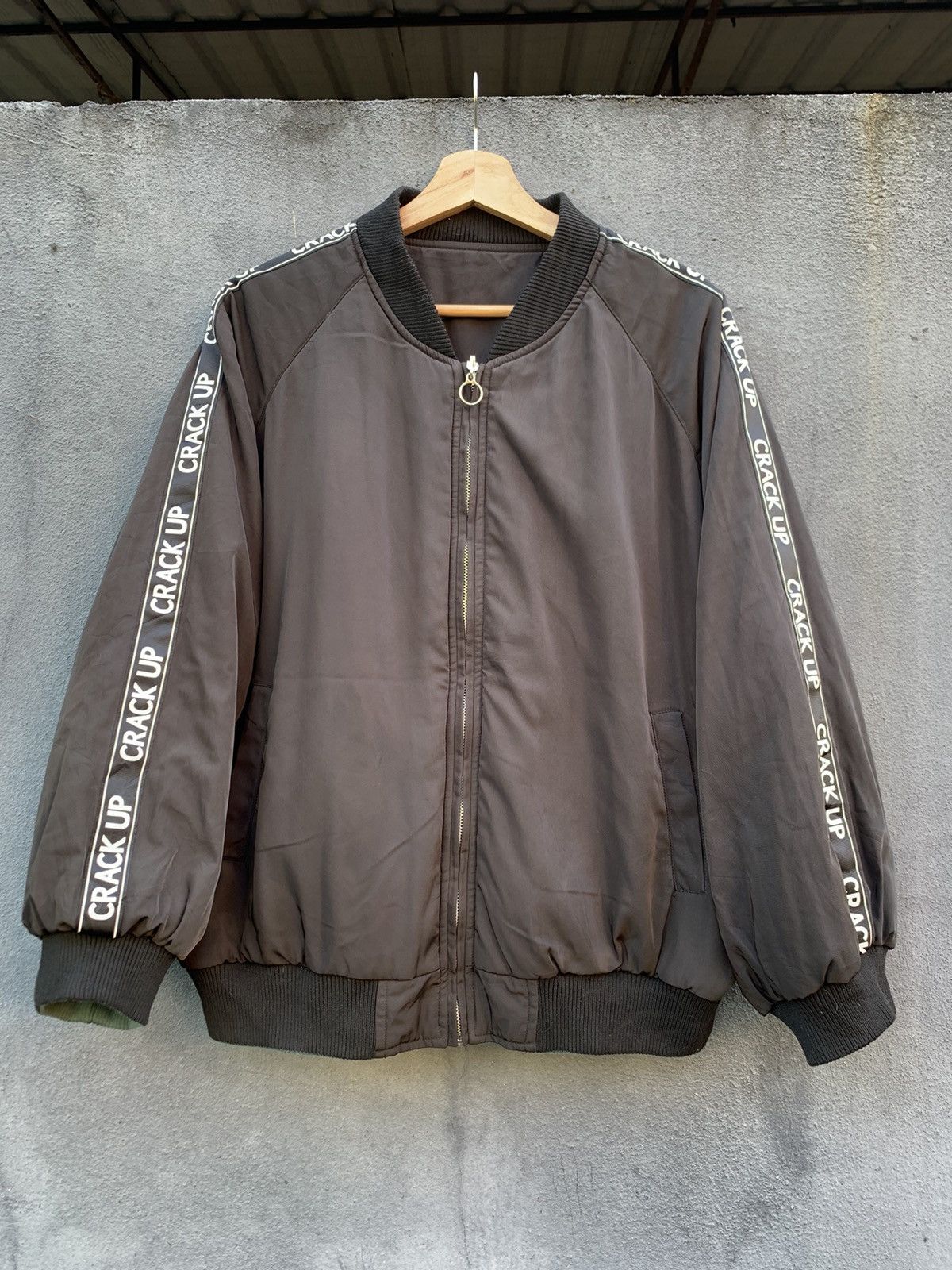 Japanese Brand 👹Private Pause Crack Up Baggy Reversible Bomber Jacket Size US L / EU 52-54 / 3 - 10 Thumbnail