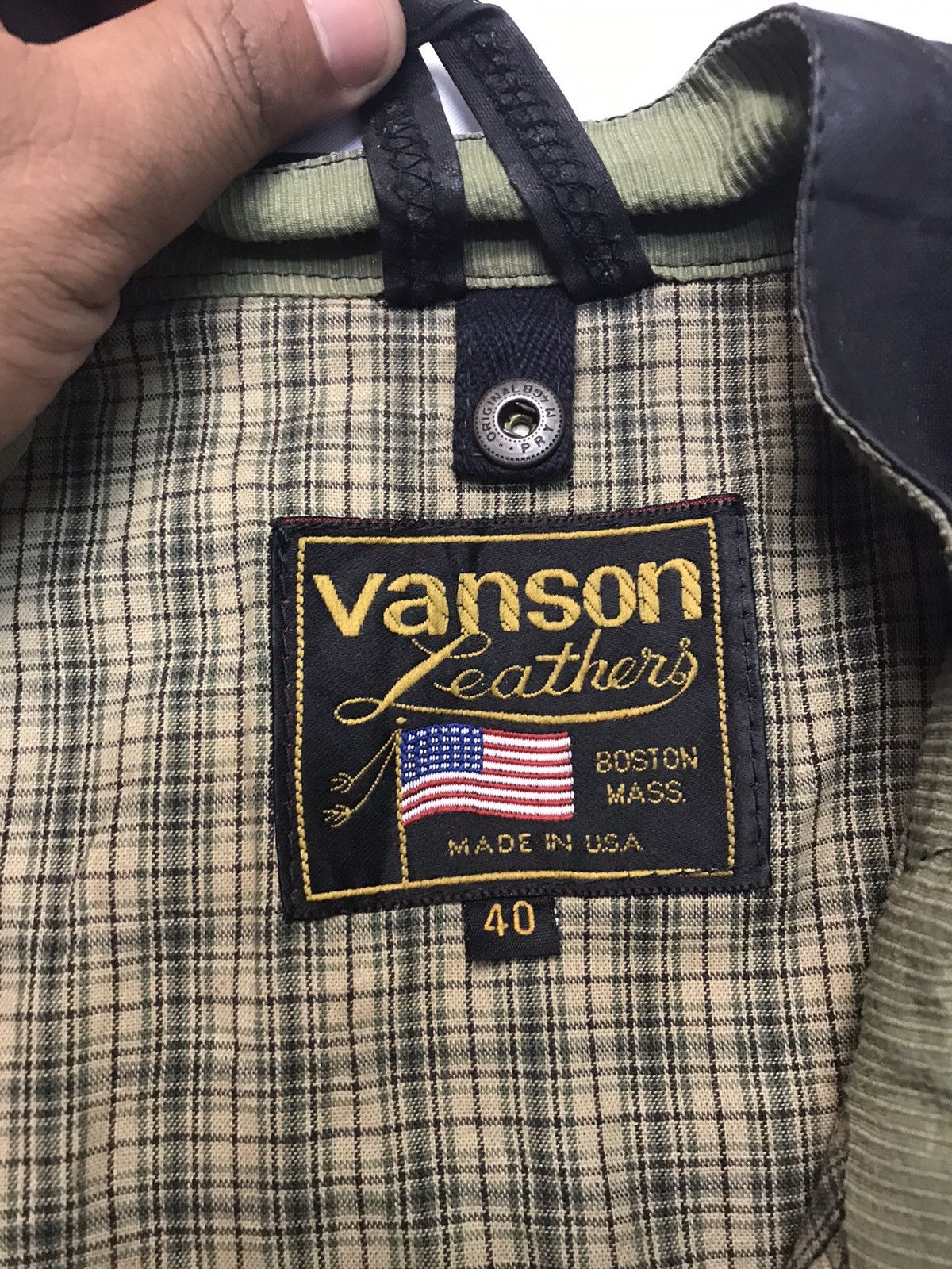 Vanson Leathers VANSON LEATHER WITH LOGO BMW VINTAGE WAXED JACKET Size US M / EU 48-50 / 2 - 9 Thumbnail
