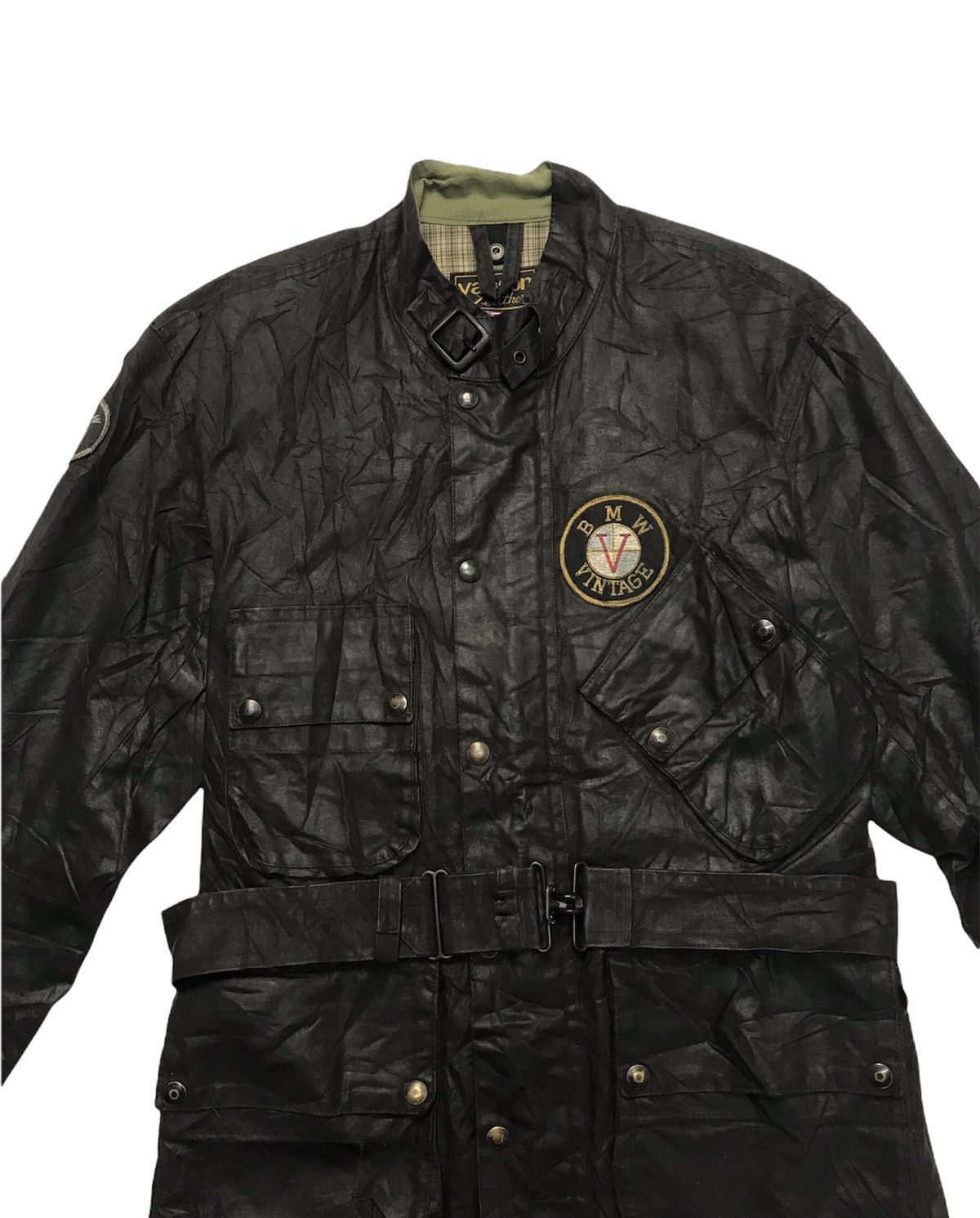 Vanson Leathers VANSON LEATHER WITH LOGO BMW VINTAGE WAXED JACKET Size US M / EU 48-50 / 2 - 4 Thumbnail