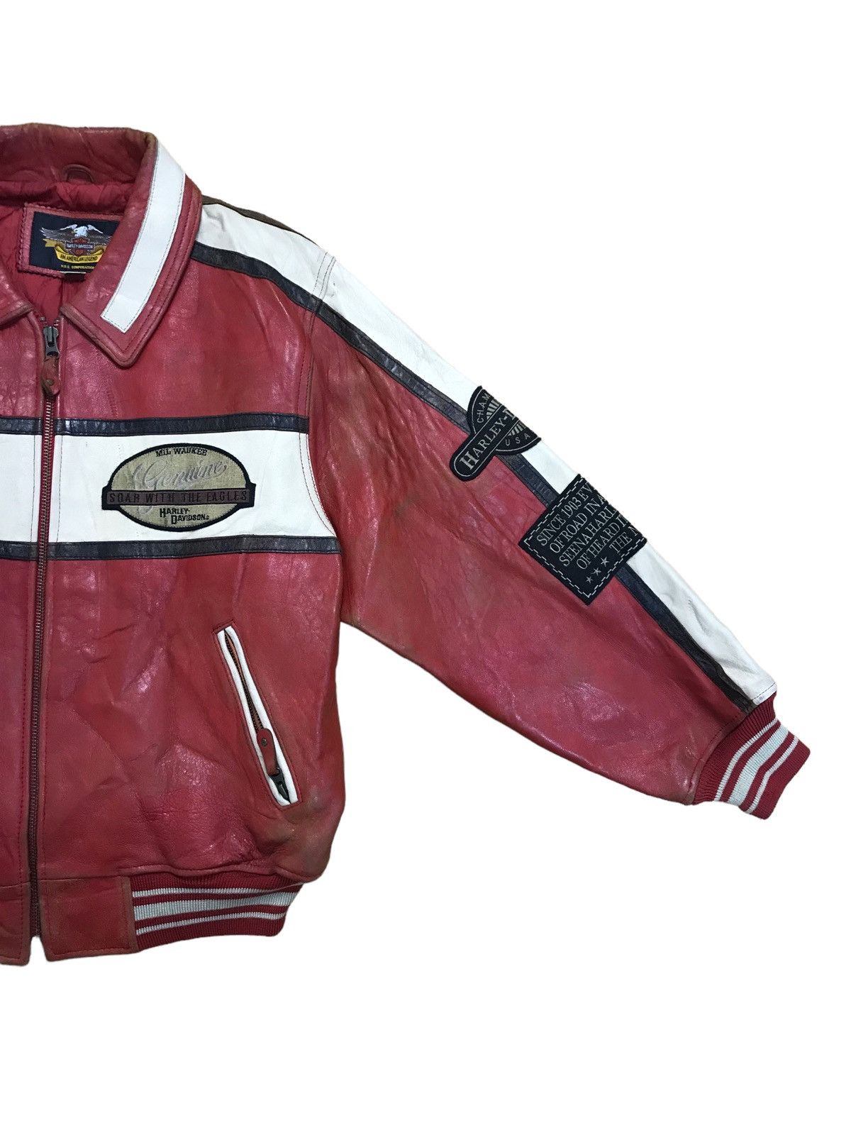 Harley Davidson × Vintage Harley Davidson Motorcycle Leather Jacket Size US M / EU 48-50 / 2 - 9 Thumbnail