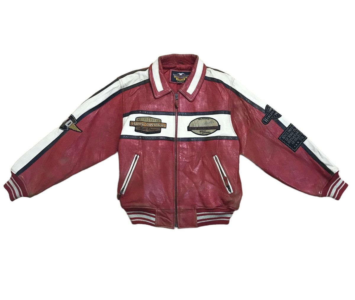 Harley Davidson × Vintage Harley Davidson Motorcycle Leather Jacket Size US M / EU 48-50 / 2 - 7 Thumbnail