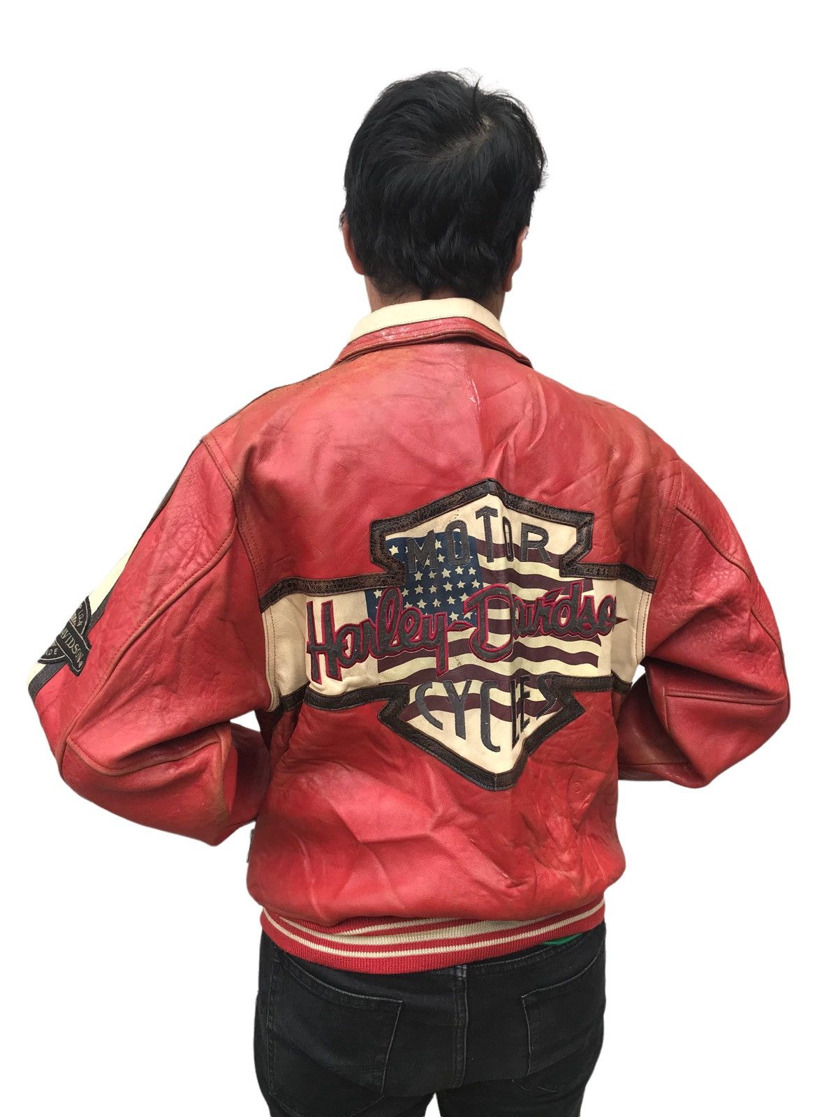 Harley Davidson × Vintage Harley Davidson Motorcycle Leather Jacket Size US M / EU 48-50 / 2 - 4 Thumbnail