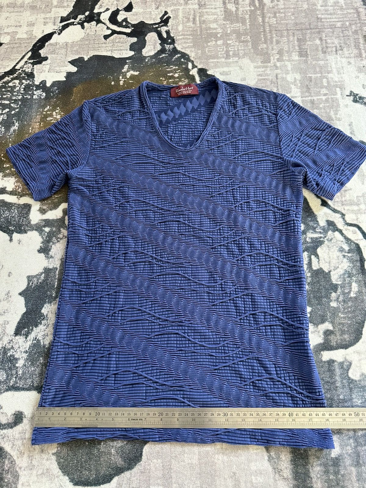 Tornado Mart 2000's Tornado Mart Japan pleated v neck tee Size US M / EU 48-50 / 2 - 11 Thumbnail