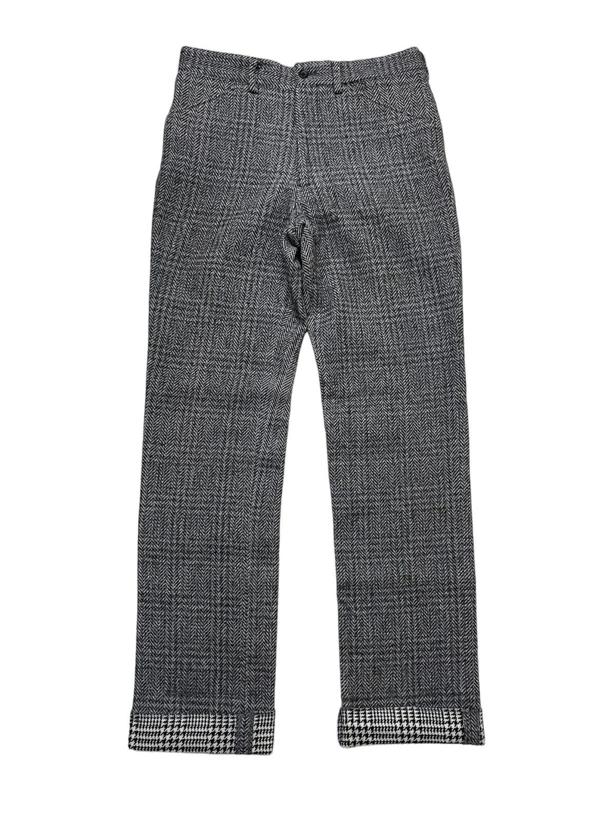 image of N Hoolywood N.hoolywood Wool Harringbon Twill Pants in Black/White, Men's (Size 31)