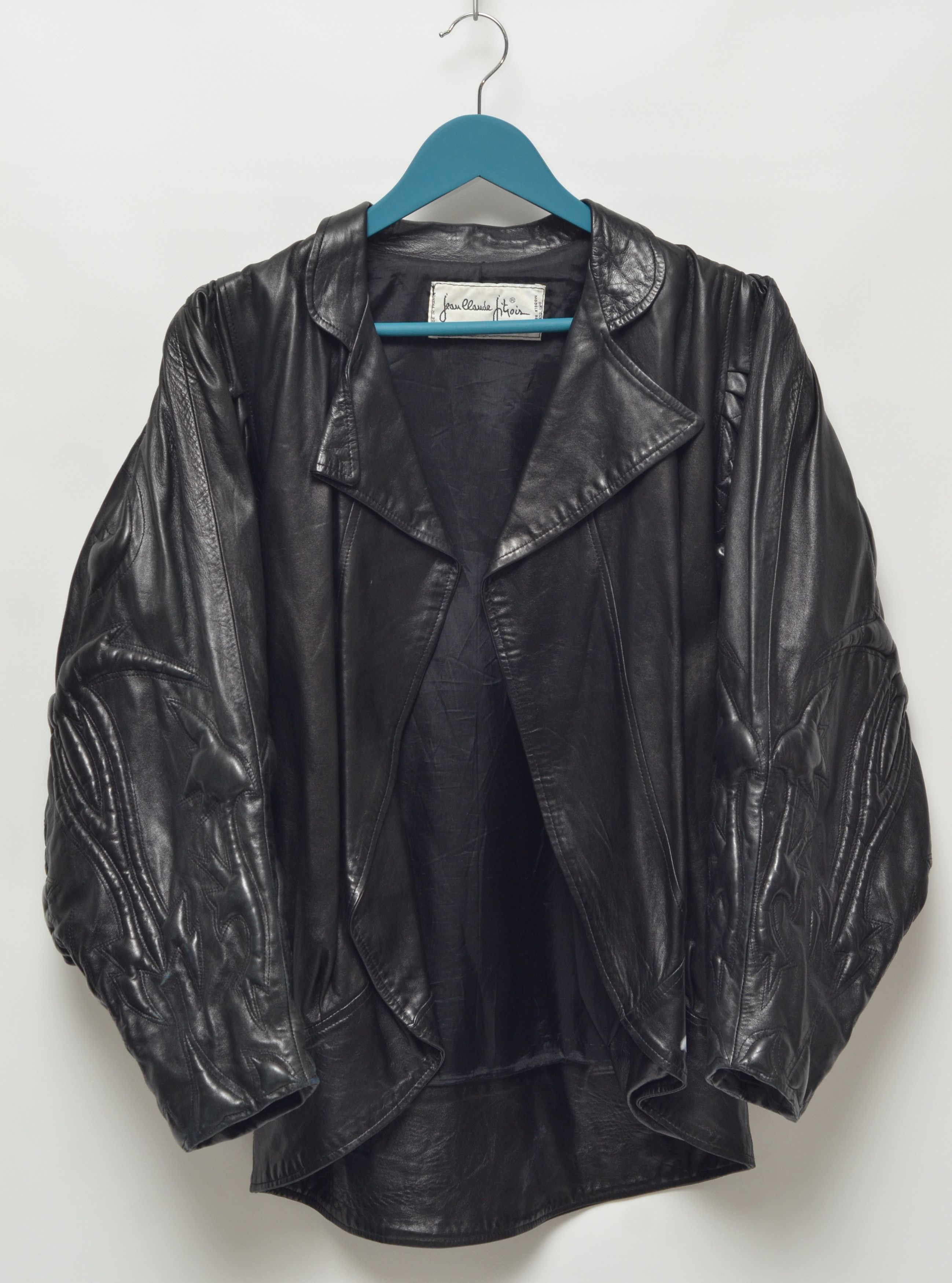 image of Avant Garde x Jitrois Jean Claude Jitrois Paris S'tropes VTG Leather Jacket France in Black, Women'