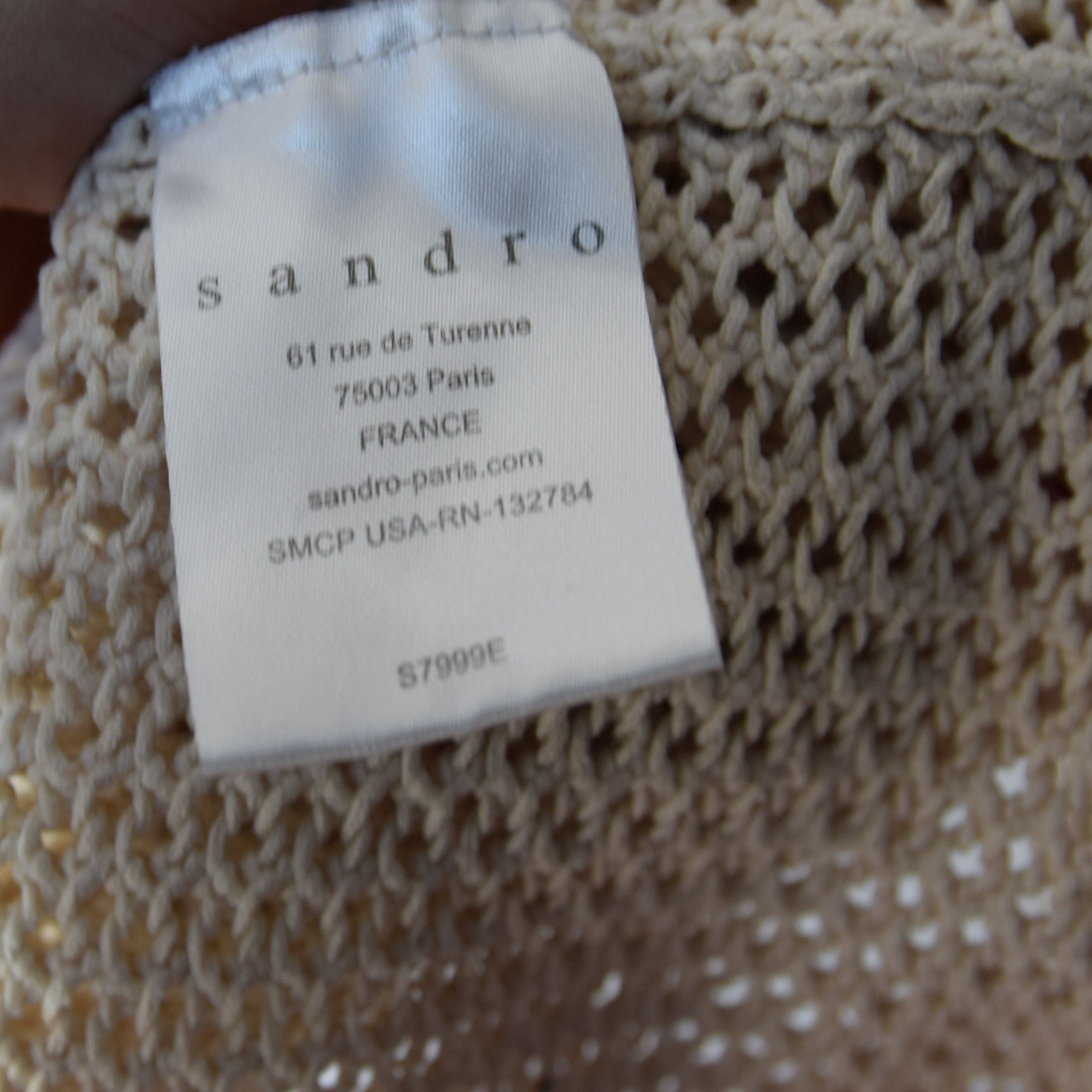 Designer × Sandro Sandro linen cotton Knitwear 1 sweatear transparent Size M / US 6-8 / IT 42-44 - 5 Thumbnail