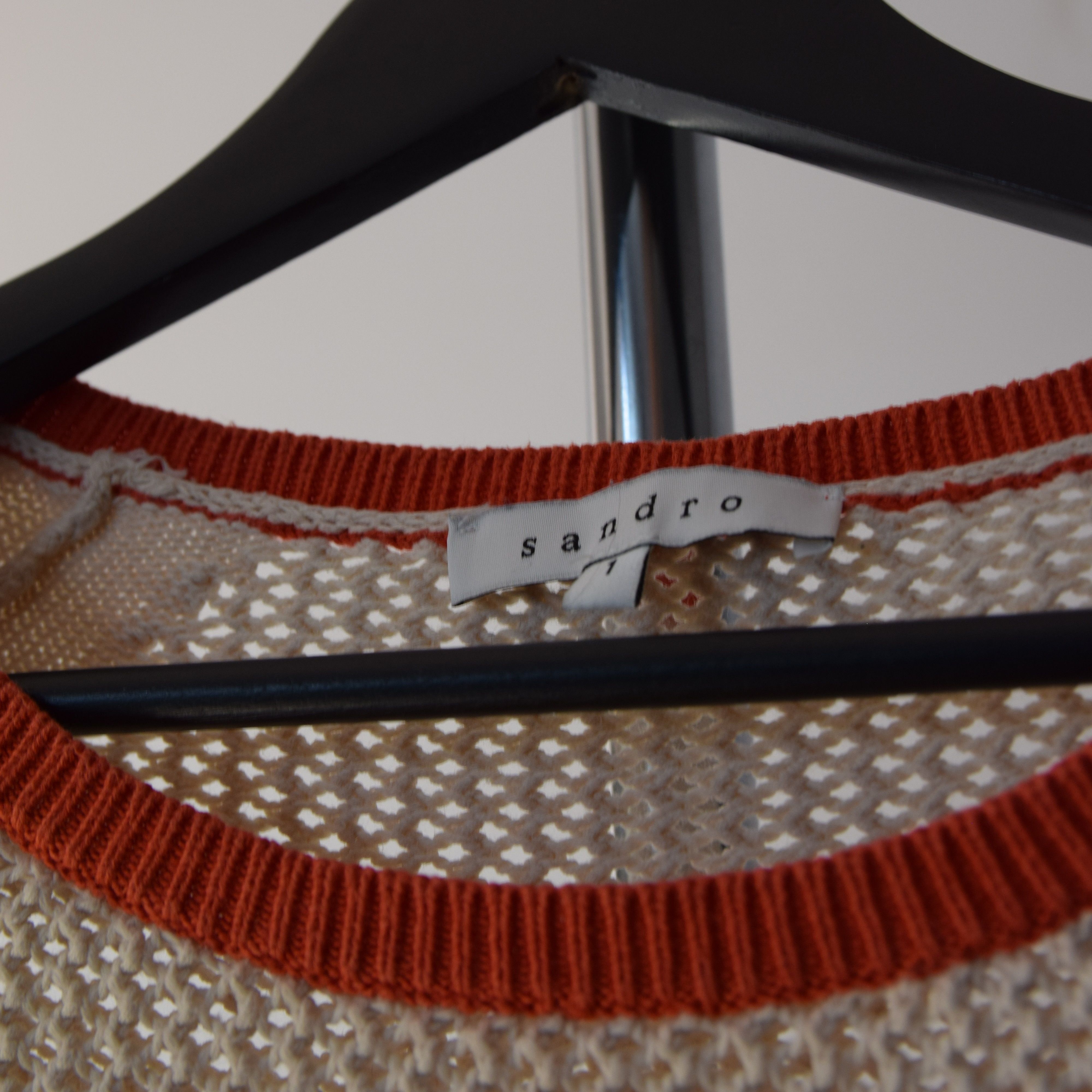 Designer × Sandro Sandro linen cotton Knitwear 1 sweatear transparent Size M / US 6-8 / IT 42-44 - 7 Thumbnail