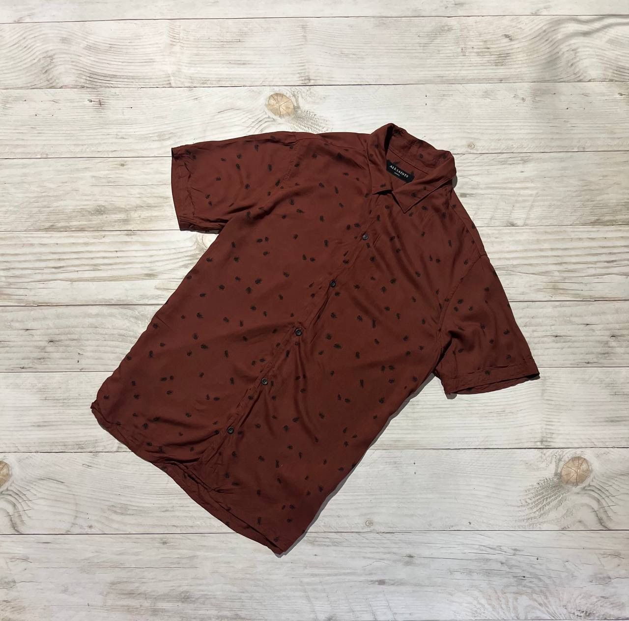 Allsaints Allsaints Nauvoo SS Shirt Viscose Size US S / EU 44-46 / 1 - 1 Thumbnail