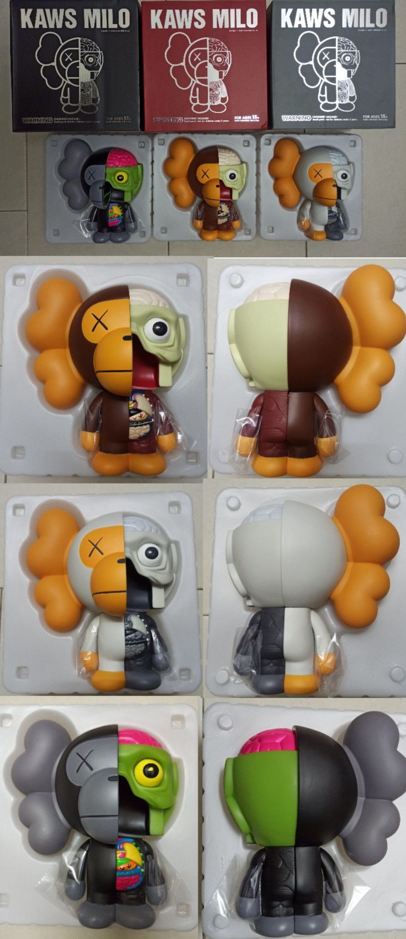 Bape KAWS x Bape Dissected Baby Milo 2011 | Grailed