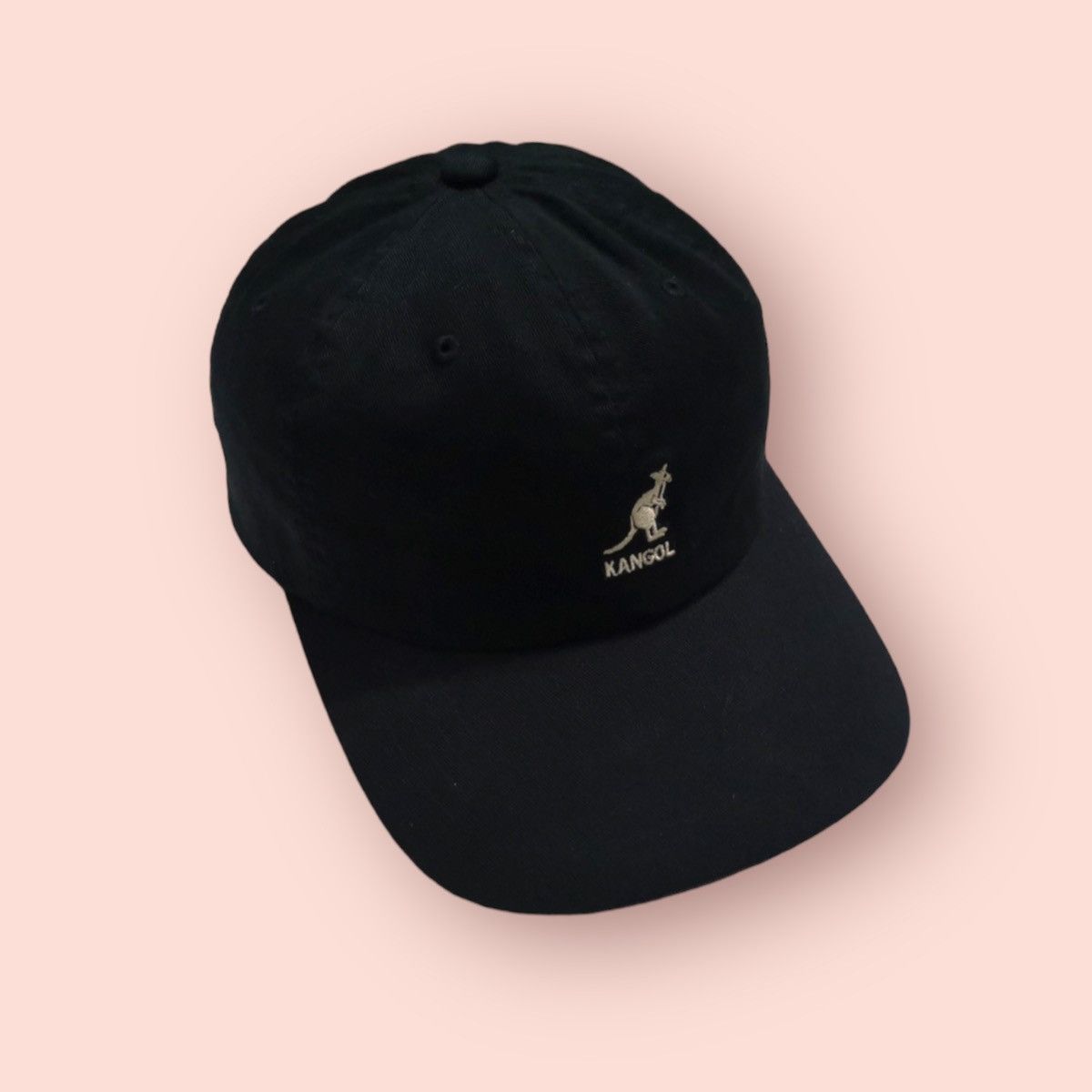 Kangol VINTAGE KANGOL WASHED BLACK LEATHER STRAPBACK BASEBALL CAP Size ONE SIZE - 15 Thumbnail