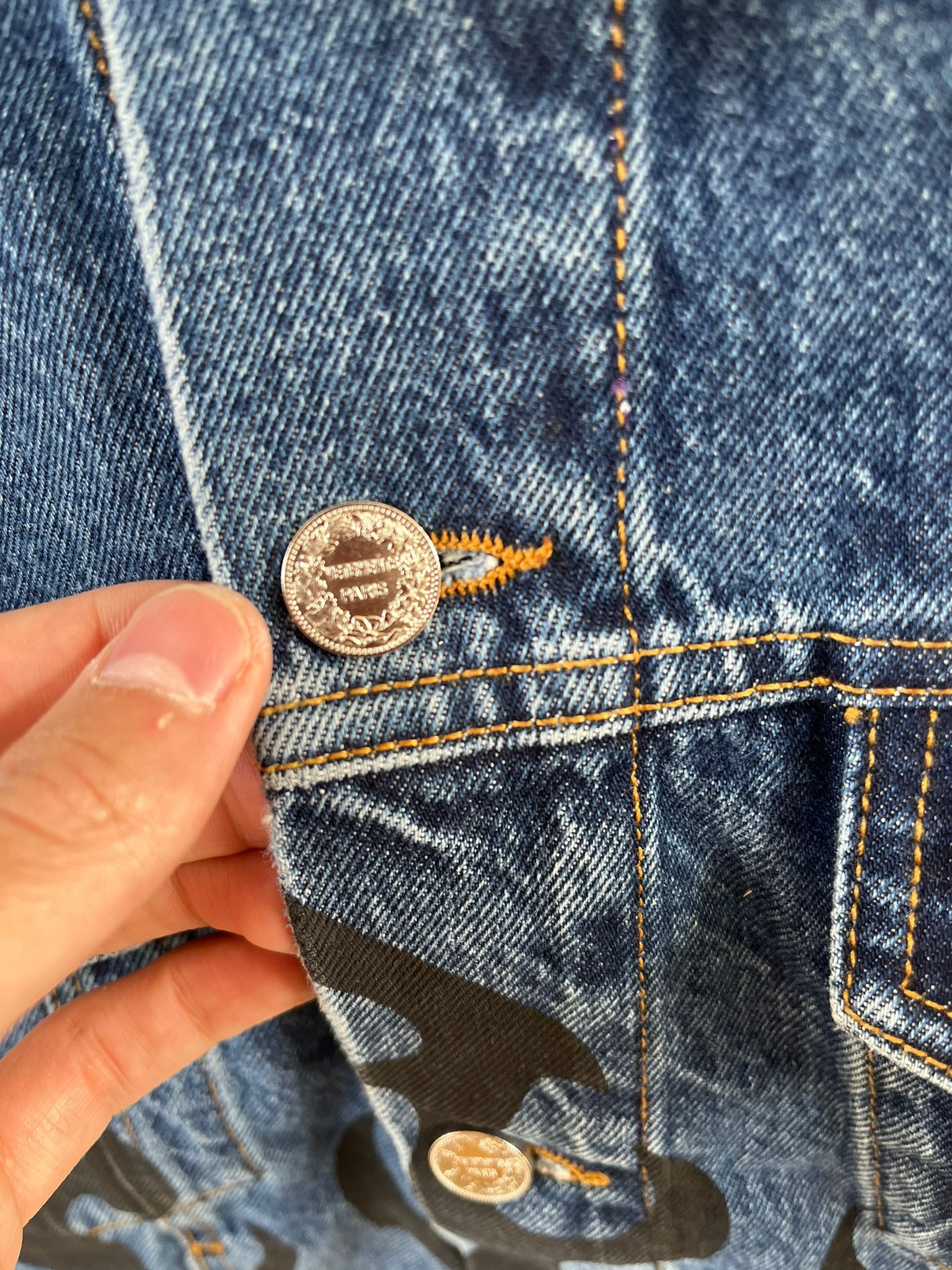 Vetements Denim Flame Jacket in Blue Black Size US L / EU 52-54 / 3 - 10 Thumbnail