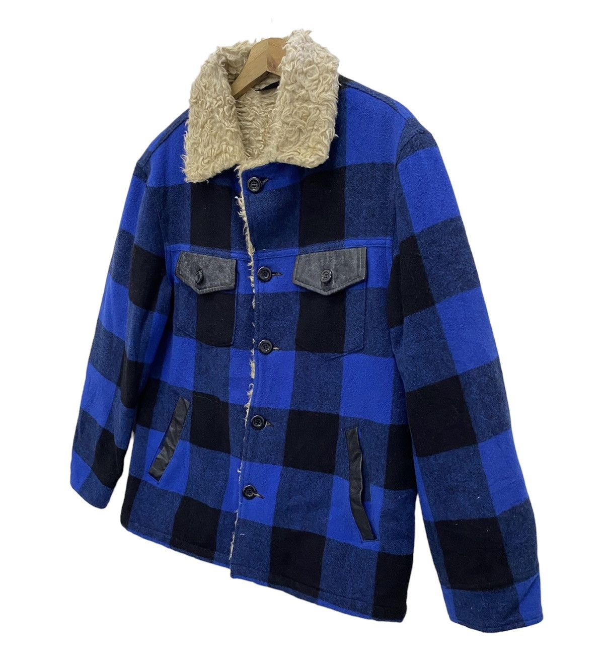Flannel Flannel Checkered Sherpa Button Jacket Size US M / EU 48-50 / 2 - 3 Thumbnail