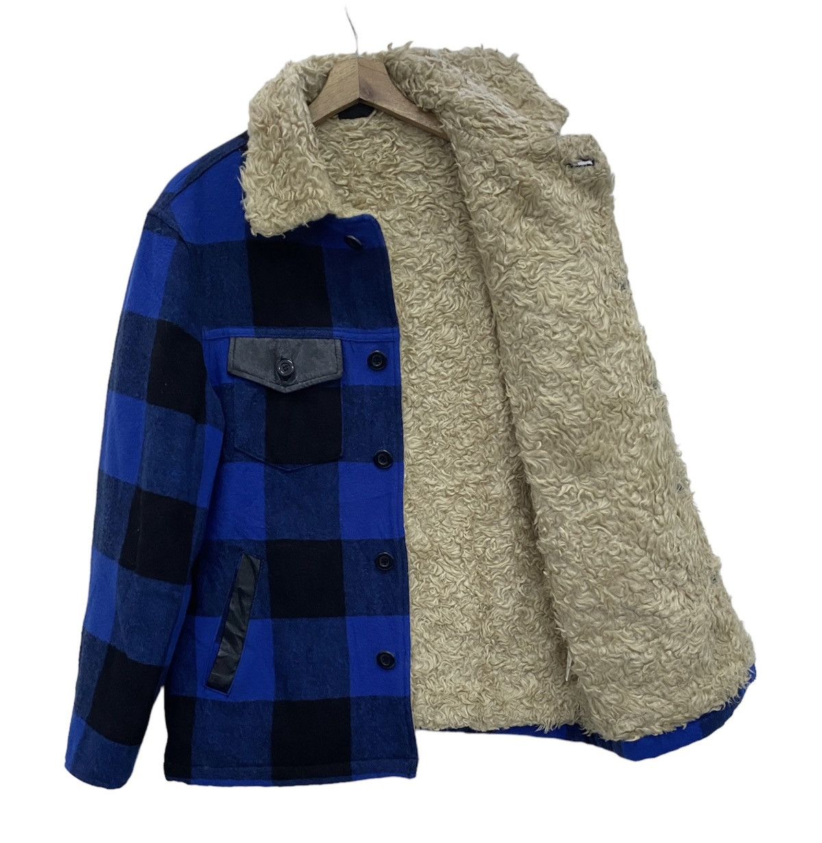 Flannel Flannel Checkered Sherpa Button Jacket Size US M / EU 48-50 / 2 - 2 Thumbnail