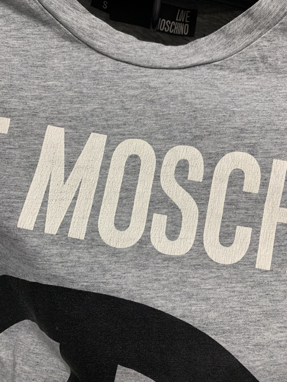 Moschino Love moschino big logo grey t-shirt S sz Size US S / EU 44-46 / 1 - 4 Thumbnail