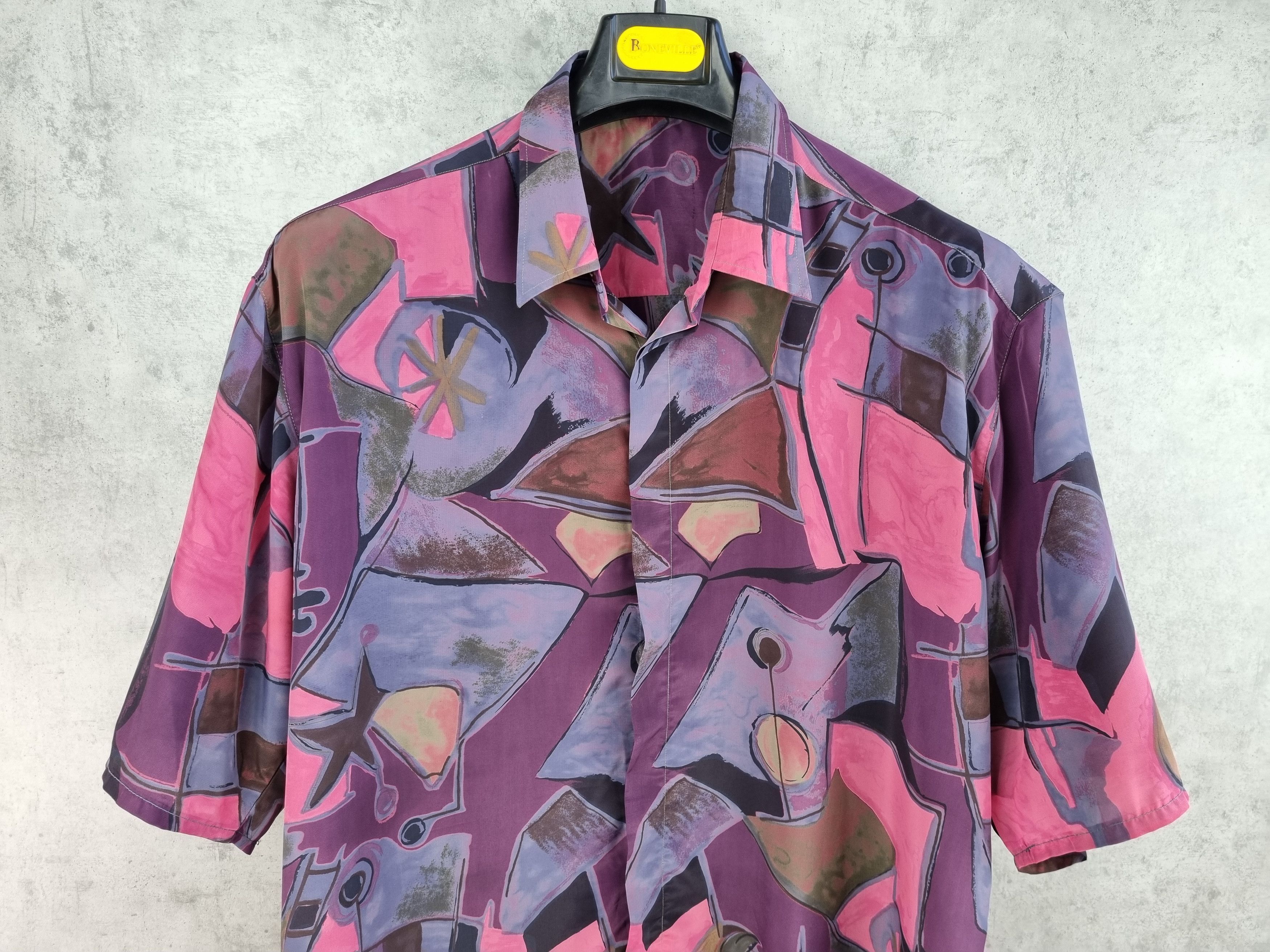Vintage Rare Silk Painting Crazy Design shirt Christian Dior Style Size US L / EU 52-54 / 3 - 2 Thumbnail