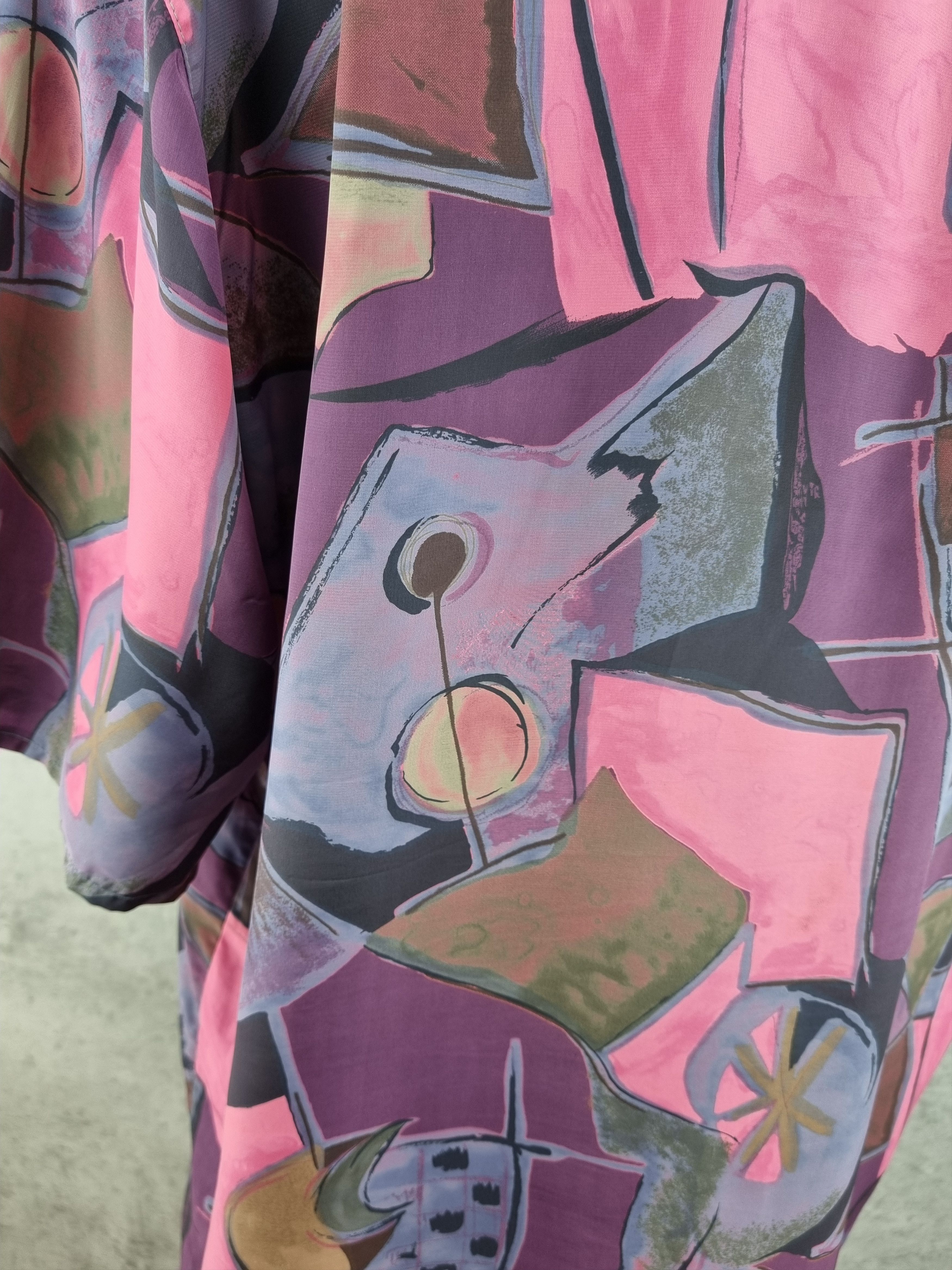 Vintage Rare Silk Painting Crazy Design shirt Christian Dior Style Size US L / EU 52-54 / 3 - 7 Thumbnail