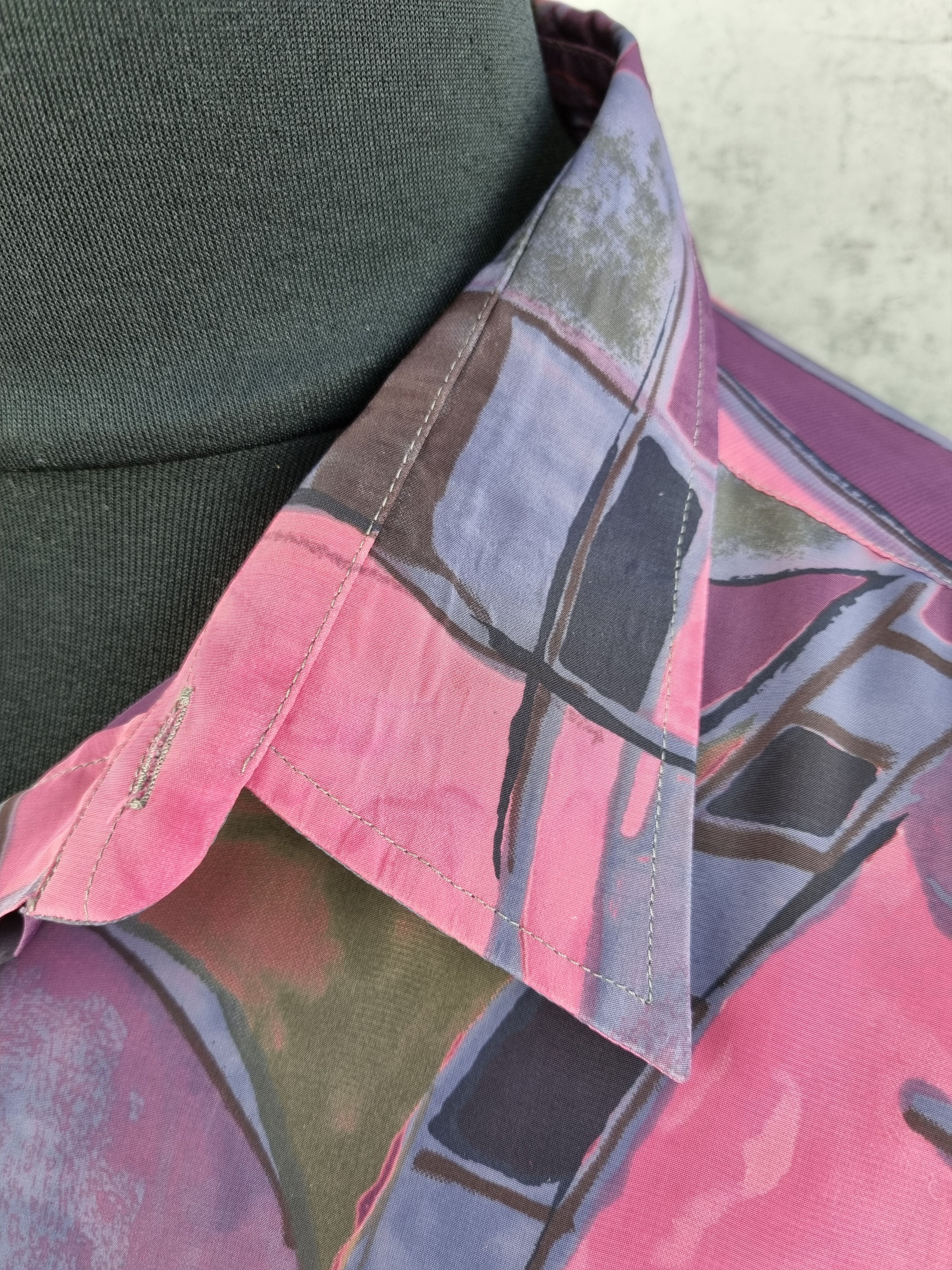 Vintage Rare Silk Painting Crazy Design shirt Christian Dior Style Size US L / EU 52-54 / 3 - 8 Thumbnail