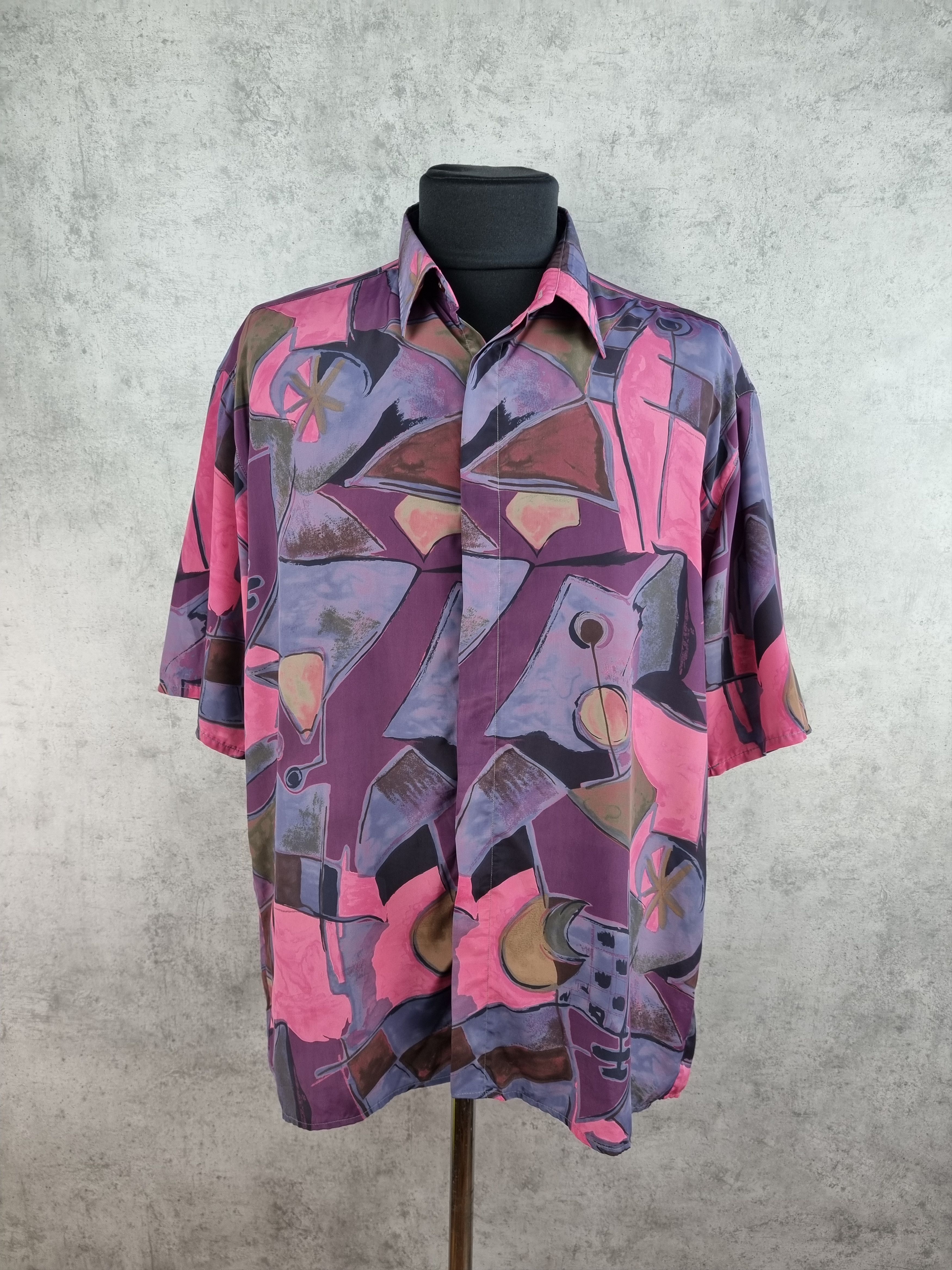 Vintage Rare Silk Painting Crazy Design shirt Christian Dior Style Size US L / EU 52-54 / 3 - 1 Thumbnail
