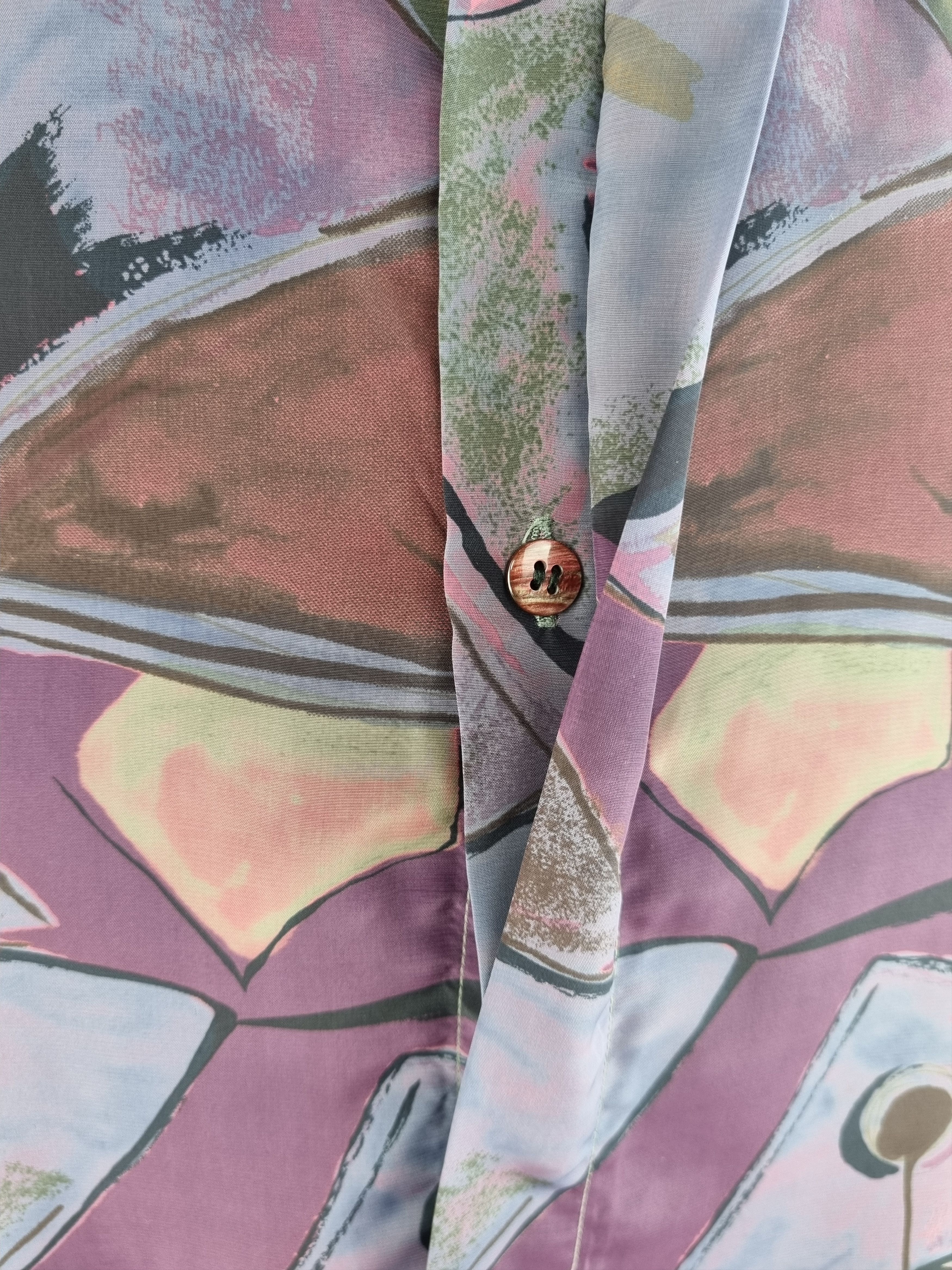 Vintage Rare Silk Painting Crazy Design shirt Christian Dior Style Size US L / EU 52-54 / 3 - 9 Thumbnail