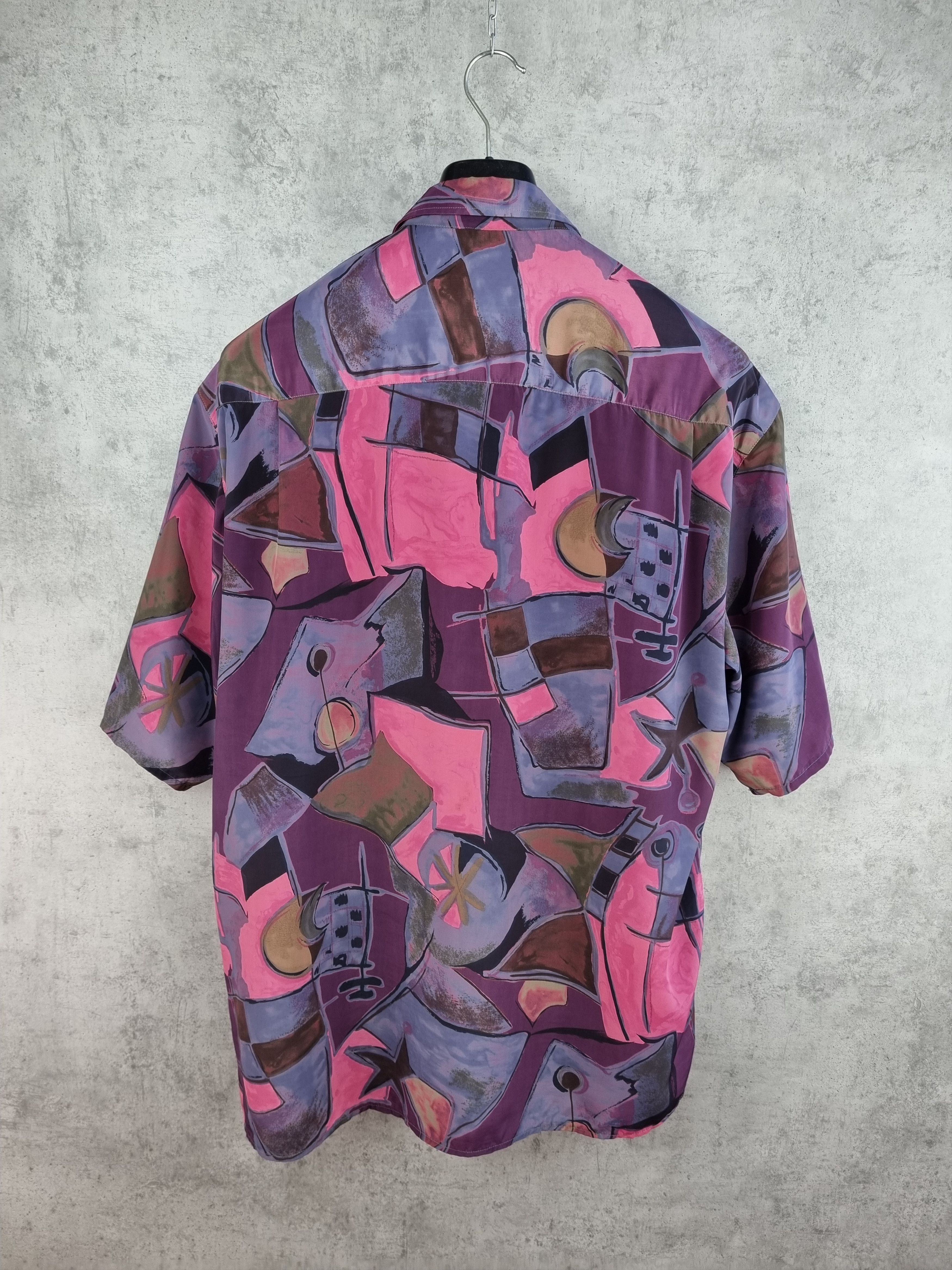Vintage Rare Silk Painting Crazy Design shirt Christian Dior Style Size US L / EU 52-54 / 3 - 5 Thumbnail