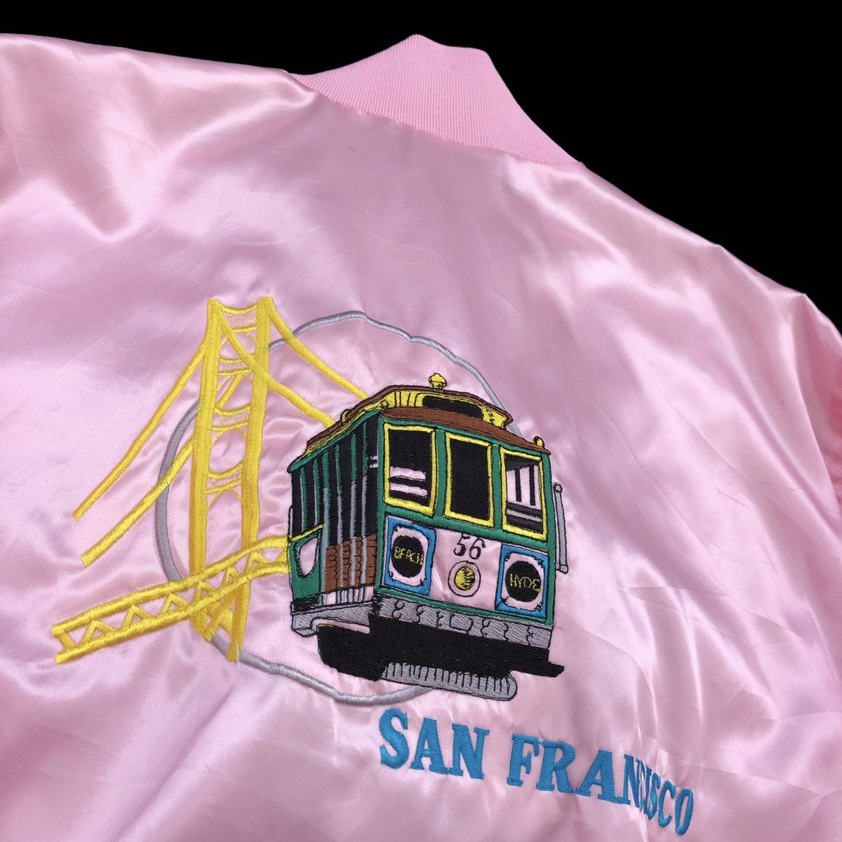 Vintage Vintage San Francisco Satin Embroidery Logo Varsity Jacket Size US L / EU 52-54 / 3 - 5 Thumbnail
