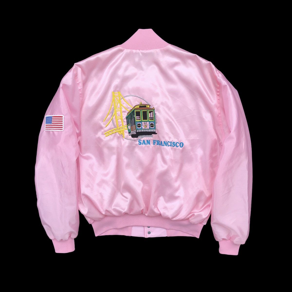 Vintage Vintage San Francisco Satin Embroidery Logo Varsity Jacket Size US L / EU 52-54 / 3 - 4 Thumbnail